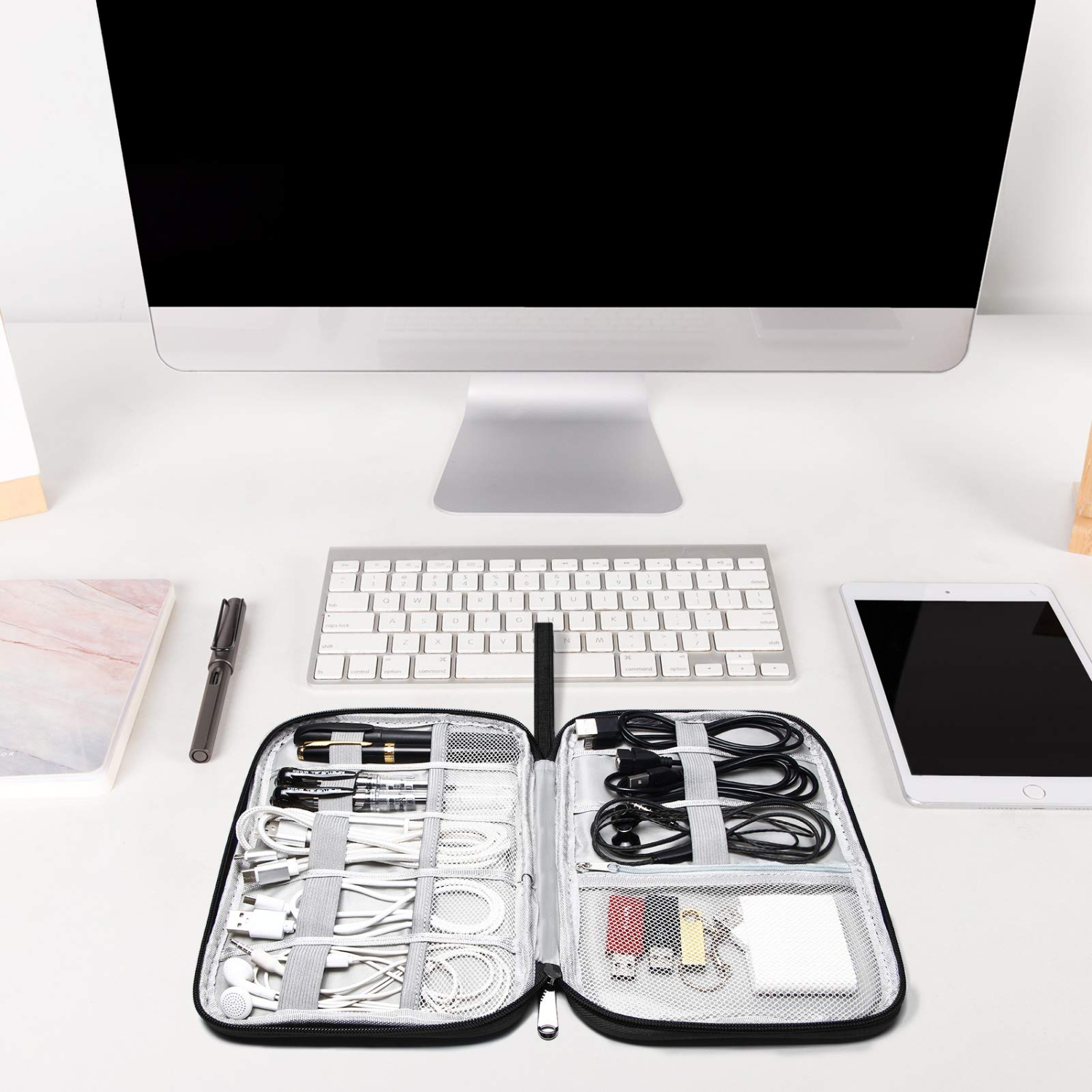 Travel Electronics Organizer Sac de rangement de câble portatif pour rangement Accessoires électroniques Étui pour cordon, téléphone, chargeur, clé