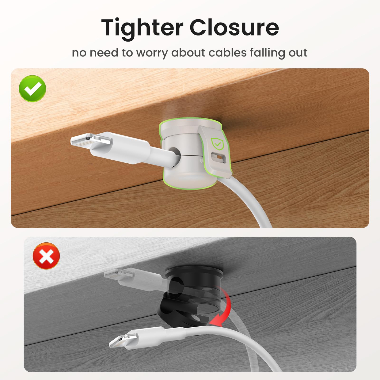 Cable Clips, Wire Organizer for Charging Cable Cable Smooth Adjustable ,Adhesive Cord Holder, Phone USB Charger Cable Management for