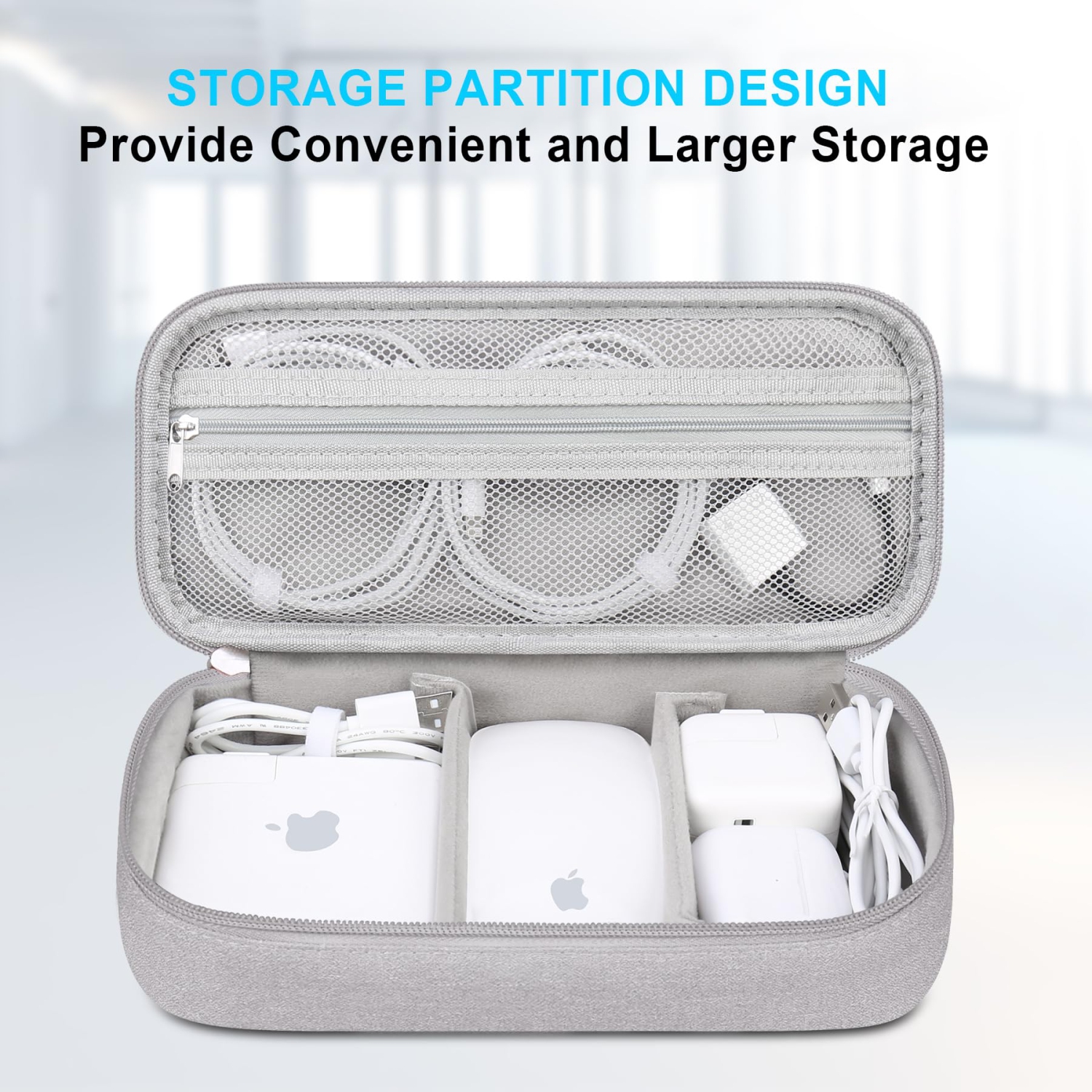 Electronic Organizer Travel Cable Organizer Bag Pouch Tech Electronic Accessories Carry Case Portable Double Layers Charger Case for
