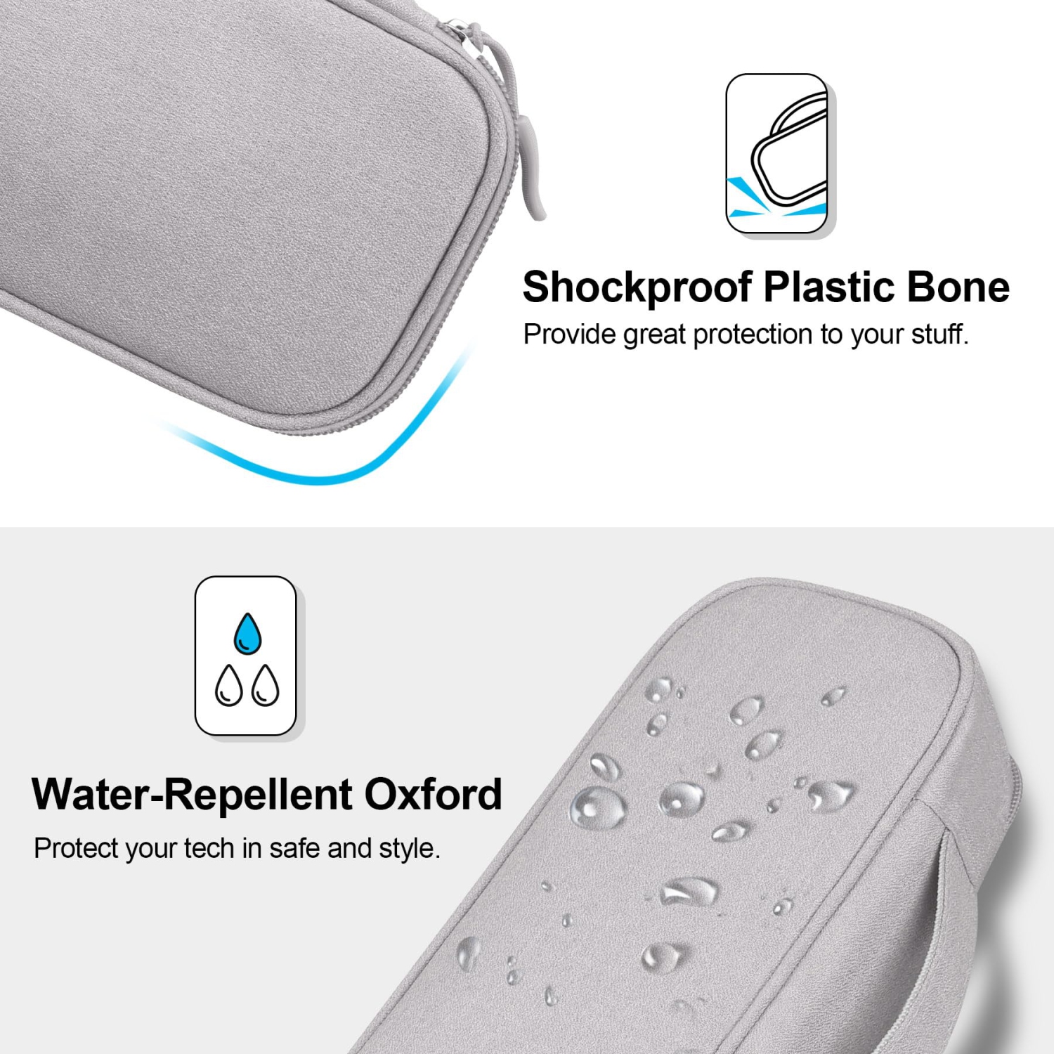 Electronic Organizer Travel Cable Organizer Bag Pouch Tech Electronic Accessories Carry Case Portable Double Layers Charger Case for