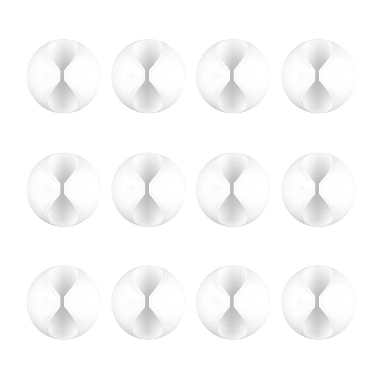 Paquet de 12 pinces pour câbles, porte-câbles adhésif pour organisation des câbles, chargeur de câble pour bureau, maison, bureau, voiture, bureaux,