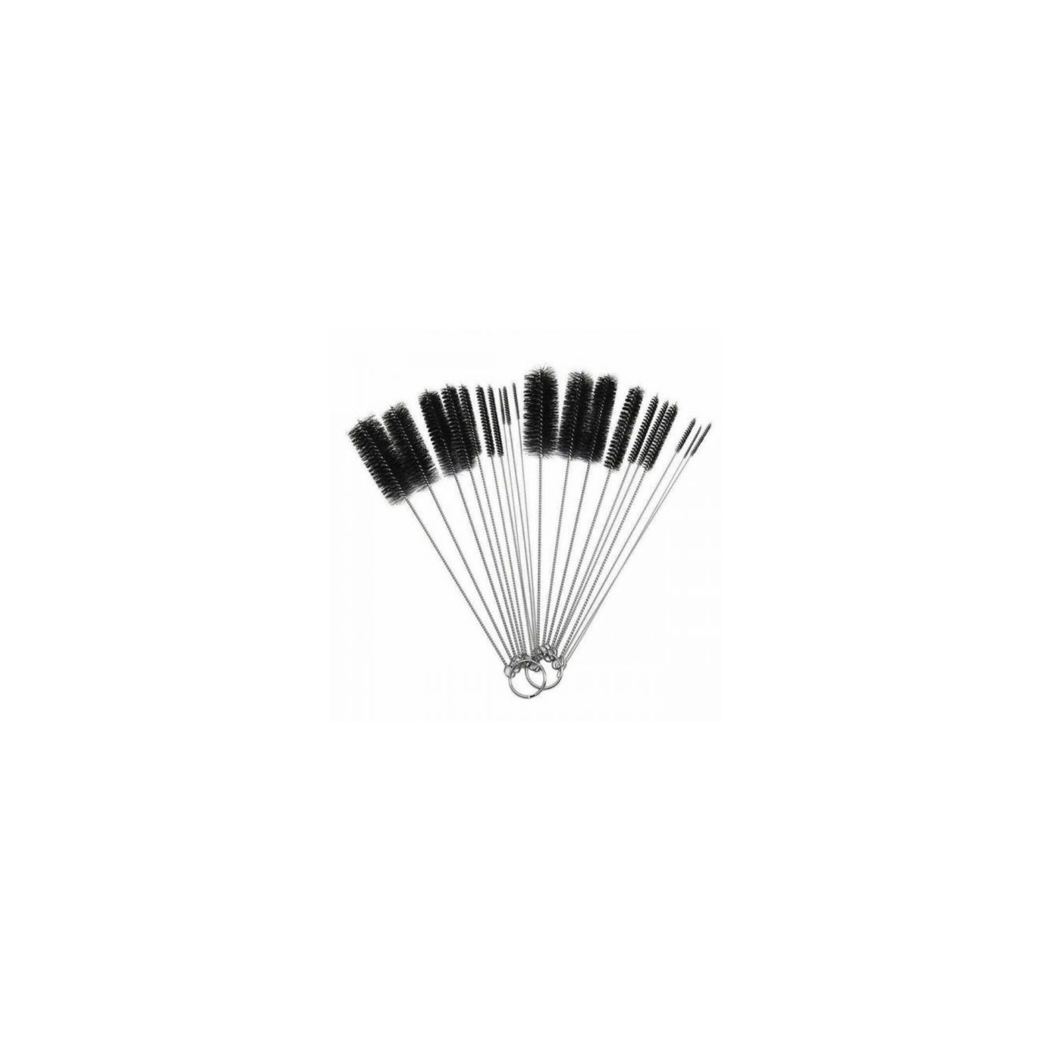 Ensemble de 10 brosses de nettoyage pour paille – poils en nylon de qualité alimentaire, manche en acier inoxydable, conception spiralée pour un