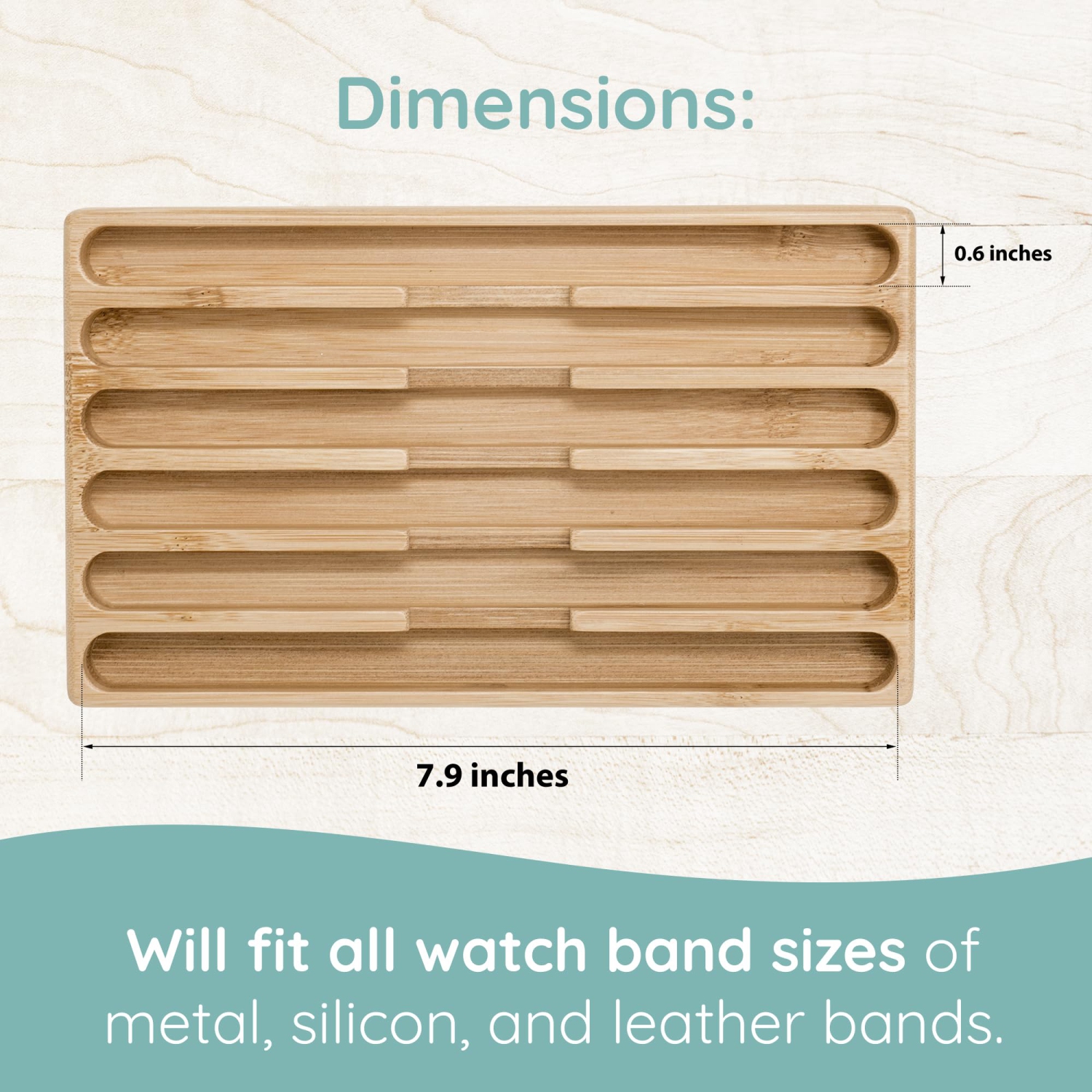 Wooden Watch Band Organizer - Works with All Apple Watch Bands - Watch Band Holder - Wooden Watch Stand Display