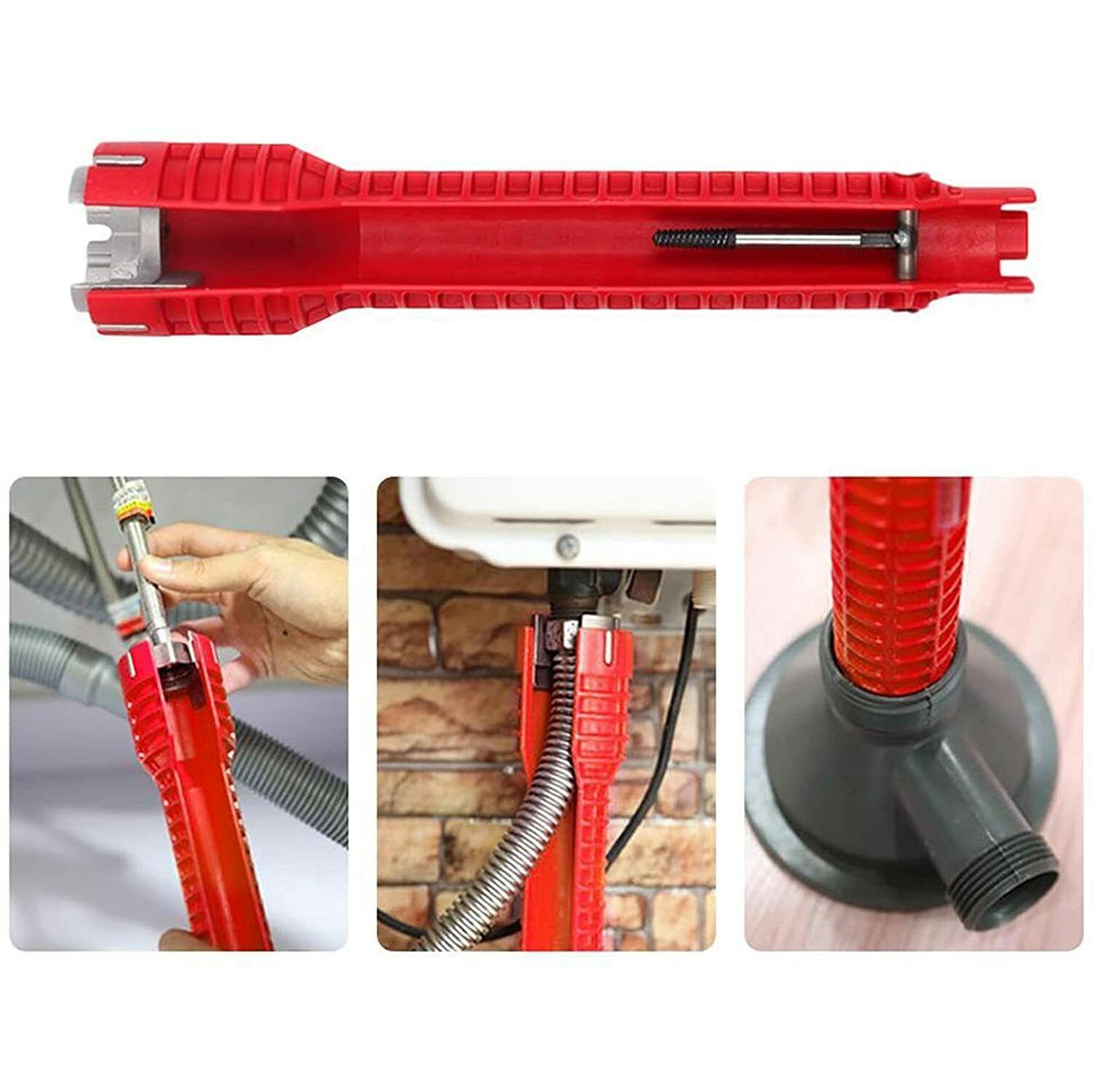 Outil de réparation d'évier à clé plate 8-en-1, haute qualité