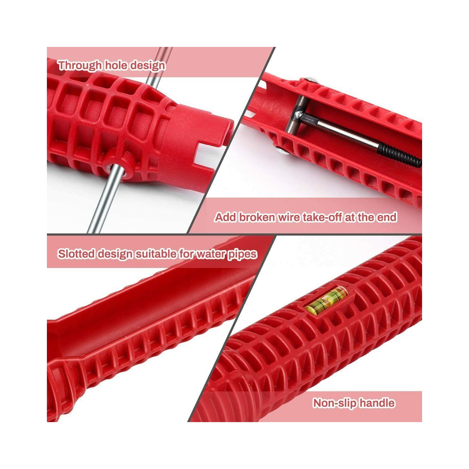 Outil de réparation d'évier à clé plate 8-en-1, haute qualité