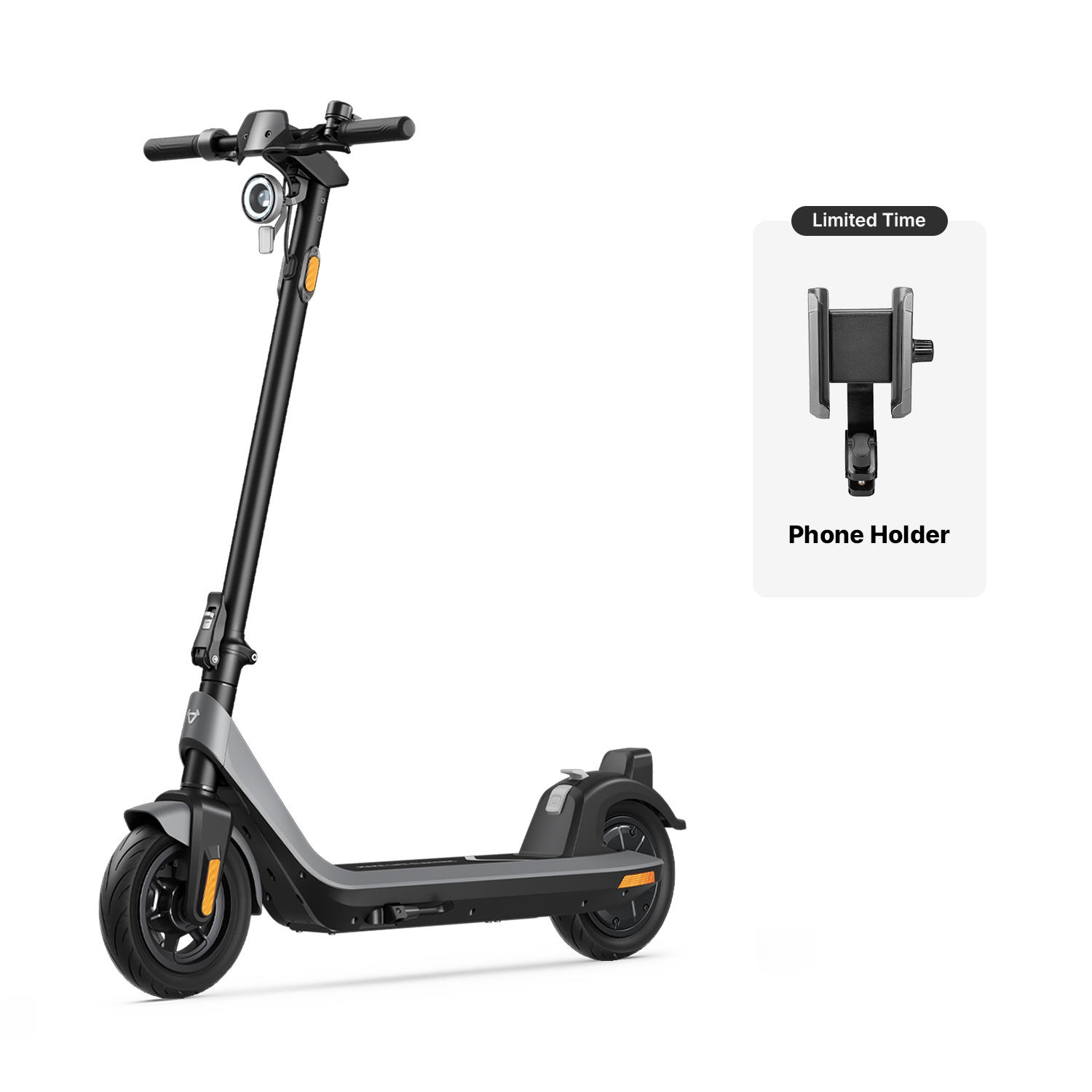 Bundle Electric Kick Scooter NIU KQi 2 Gray with NIU Phone holder