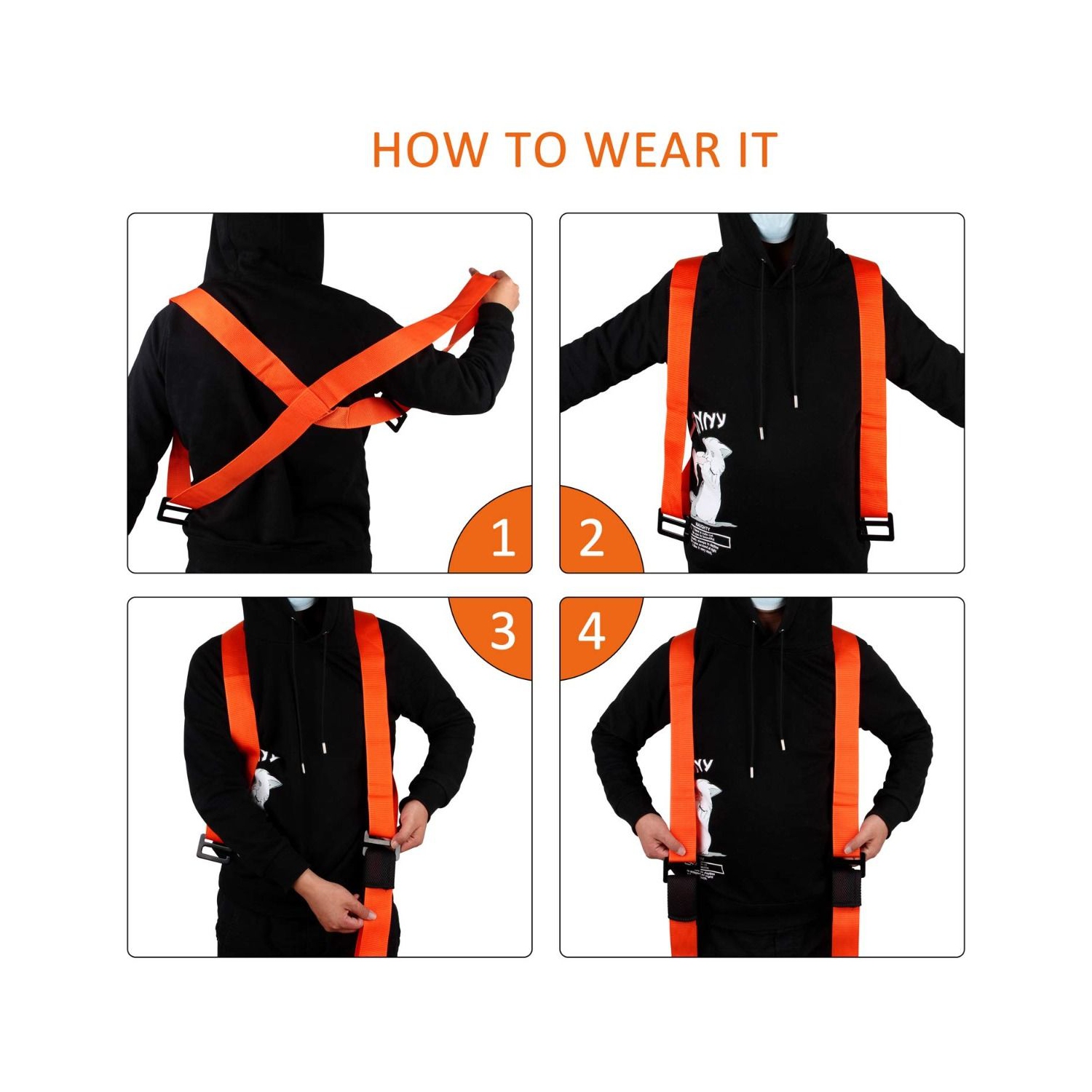 Moving Straps, 2-Person Lifting and Moving System Shoulder Belt for Carry Heavy Furniture, Appliances, Mattresses, Easily Secure to Lift Heavy