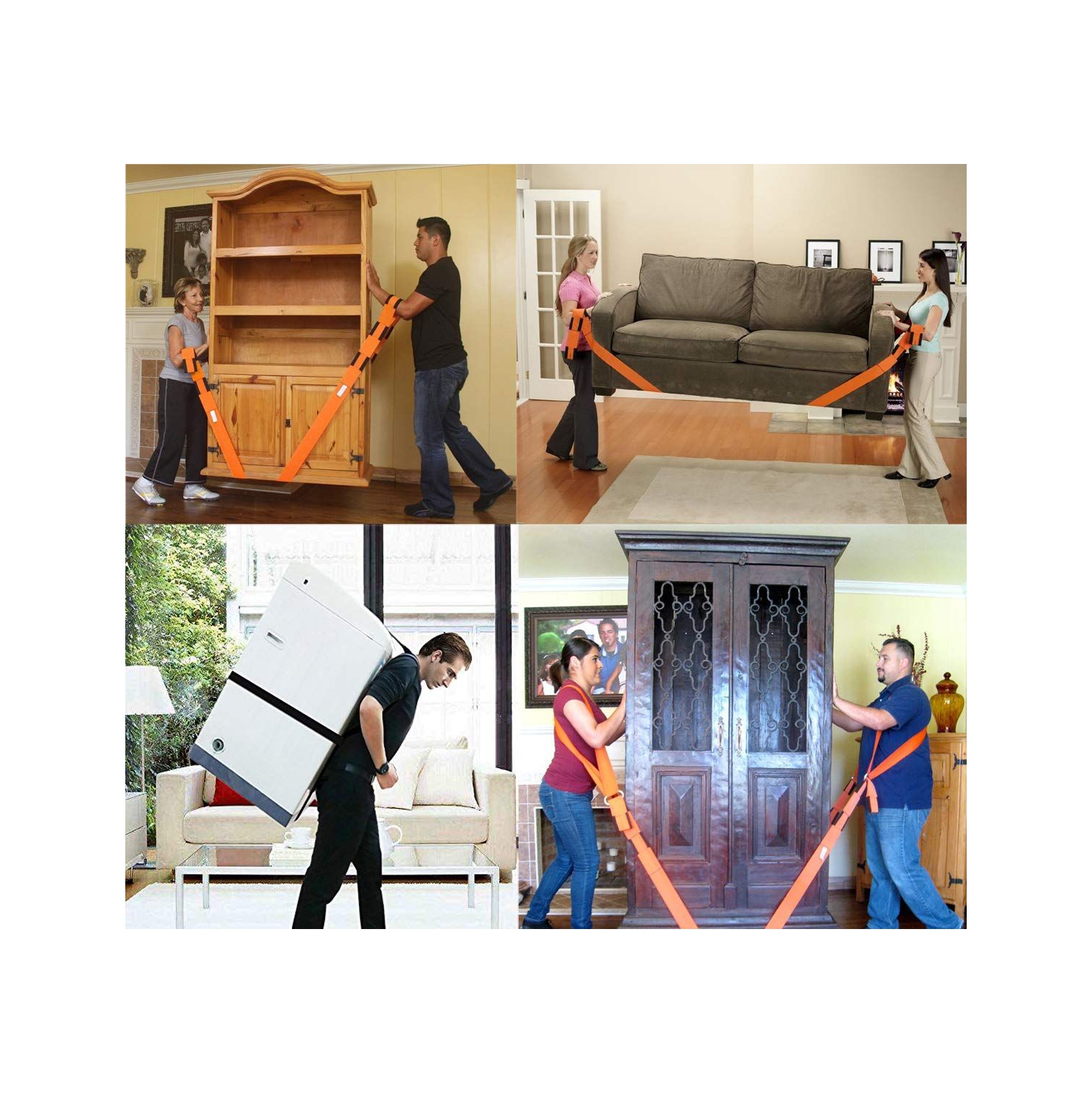 Moving Straps, 2-Person Lifting and Moving System Shoulder Belt for Carry Heavy Furniture, Appliances, Mattresses, Easily Secure to Lift Heavy