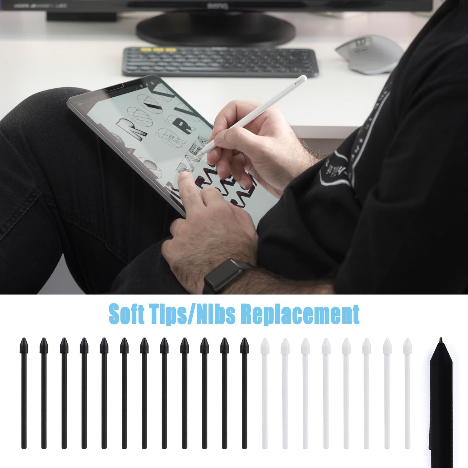 20pcs Pen Nibs Replacement for Samsung Galaxy Tab s6, S Pen Nibs Stylus Pen Nibs Replacement with Install Tool Compatible with Samsung Galaxy Tab S7