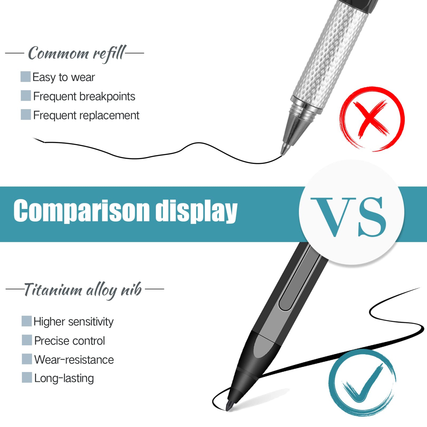 30 PC embouts de stylet embouts de rechange seulement recharge de pointes de rechange compatible avec marqueur de stylet remarquable 1/remarquable