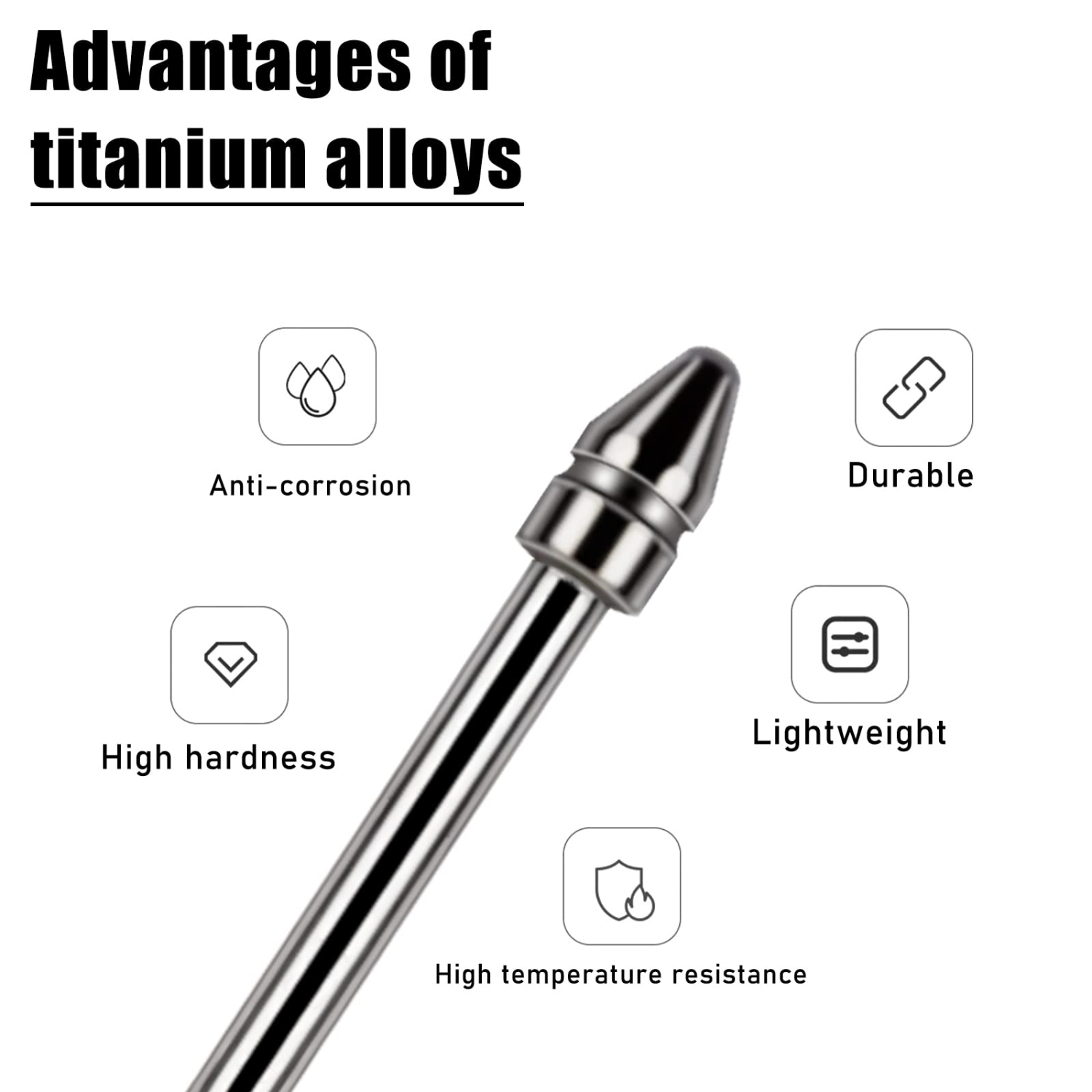 Universal Fit No Worn Out Fine Titanium Alloy Fine Pencil Nibs Compatible with Pen 2 Pro,iReader,Lamy AL-Star Digital Pen, Ballpoint Replacement Tips
