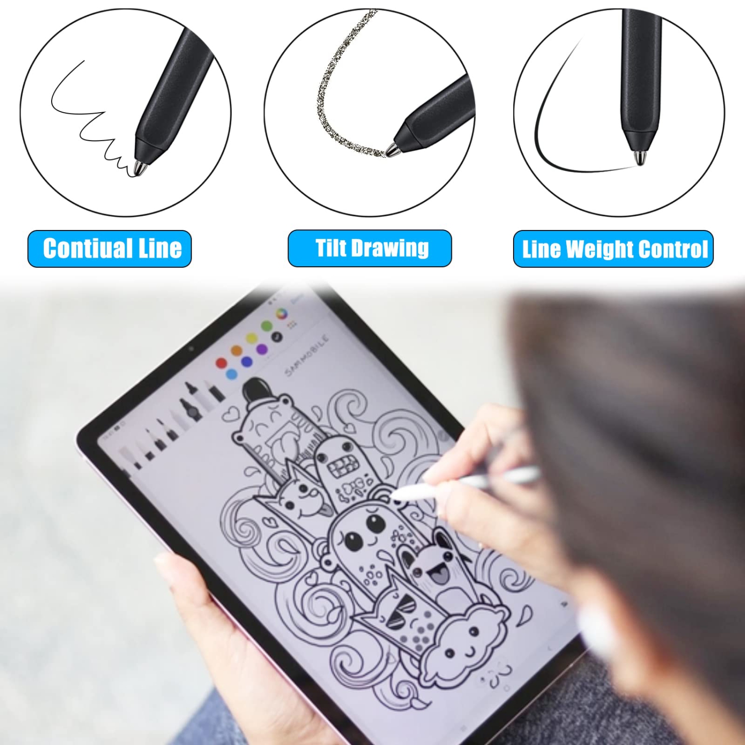 Universal Fit No Worn Out Fine Titanium Alloy Fine Pencil Nibs Compatible with Pen 2 Pro,iReader,Lamy AL-Star Digital Pen, Ballpoint Replacement Tips