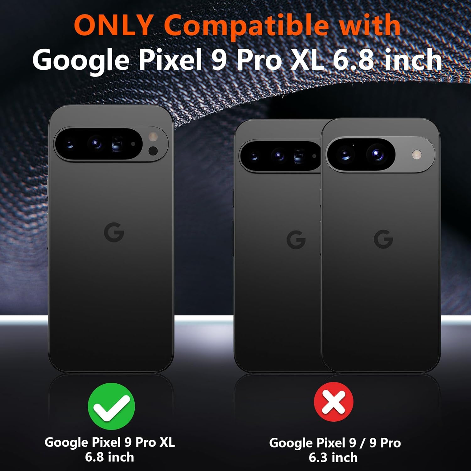 XCRS Fitted Ring Cover, Swirl Rotating Slim Armor Case for Pixel 9 Pro XL 2024