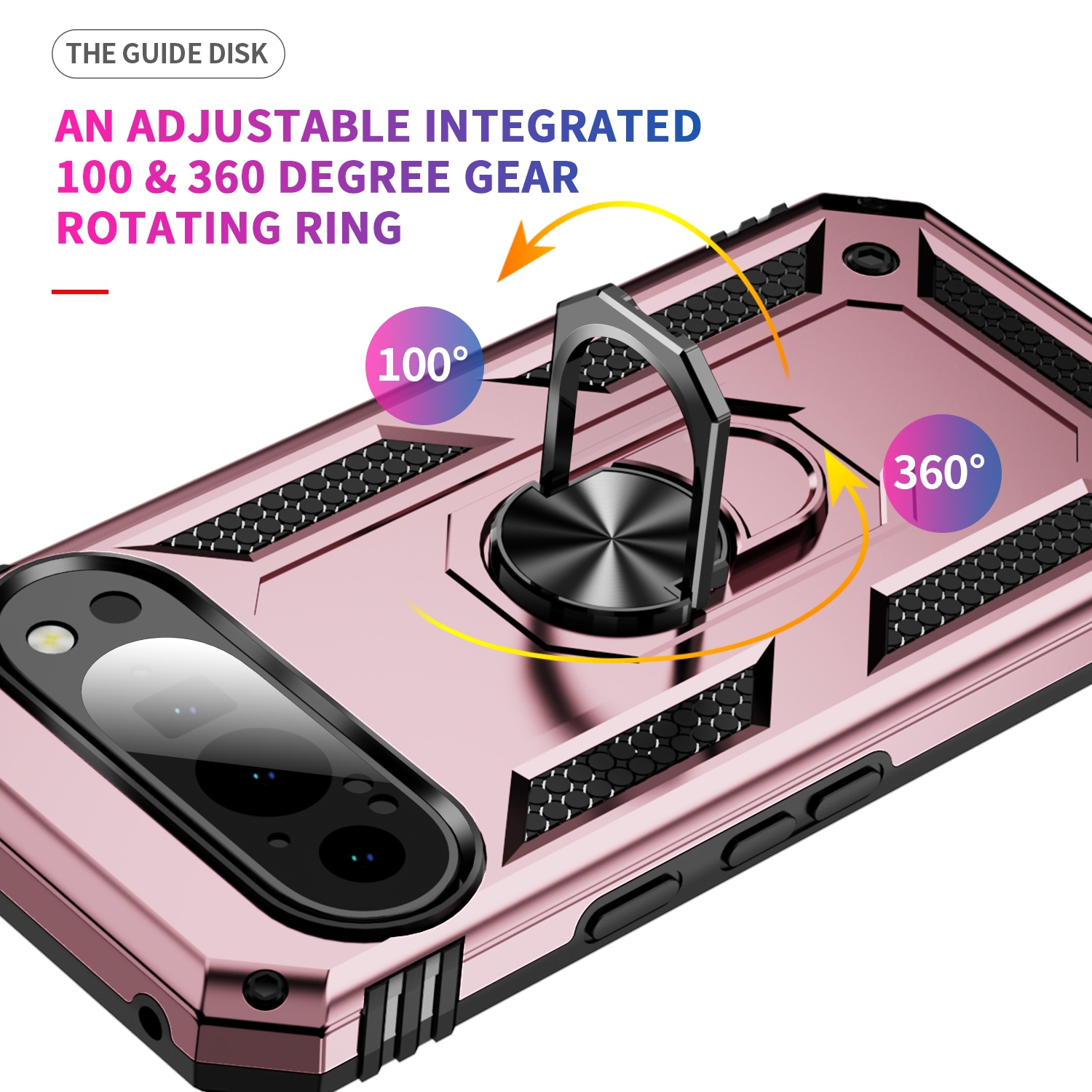 Étui ajusté pour anneau mince de XCRS, béquille intégrée pour Pixel 9 Pro XL de Google