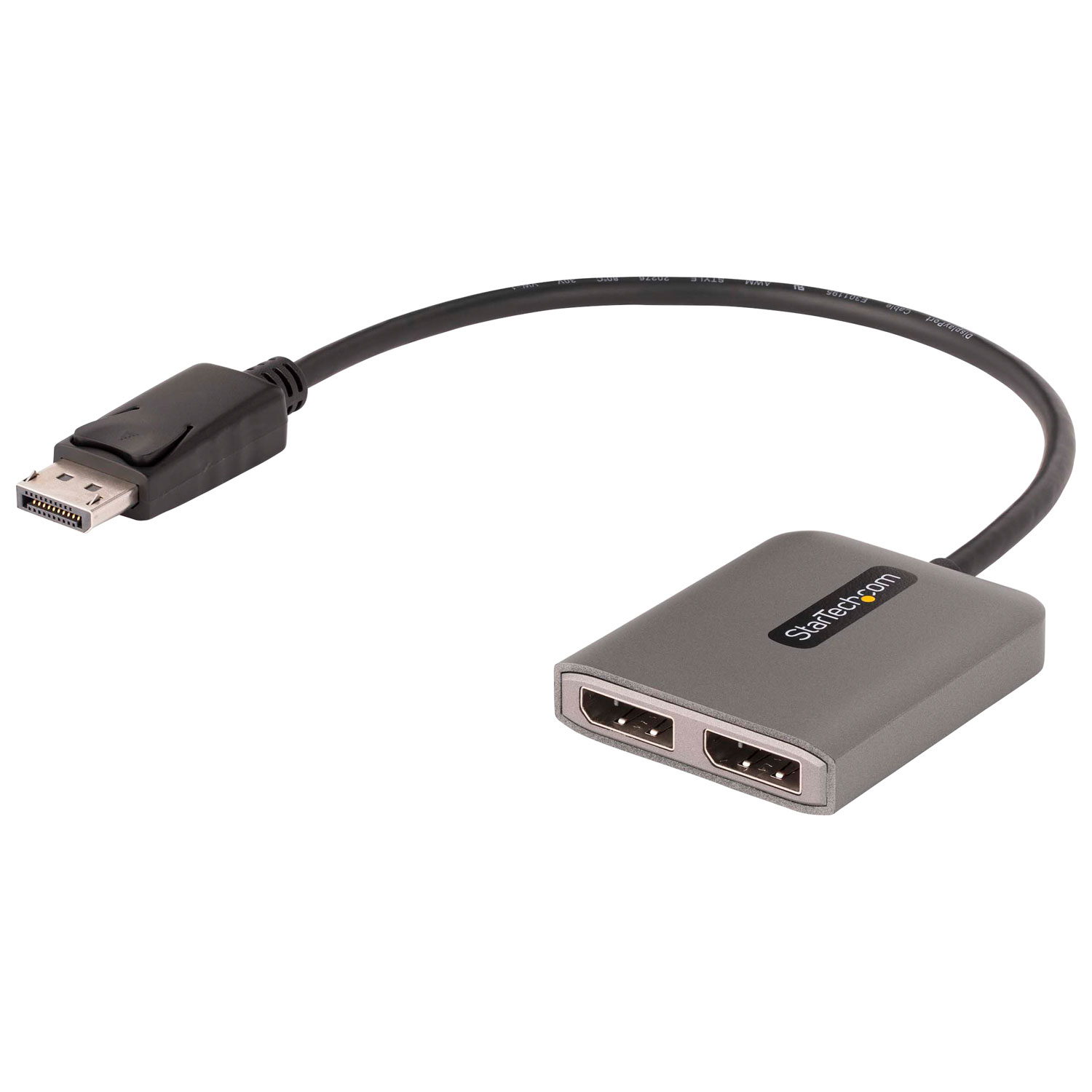 StarTech DisplayPort to Dual-Monitor DisplayPort 1.4 Splitter - Space Grey