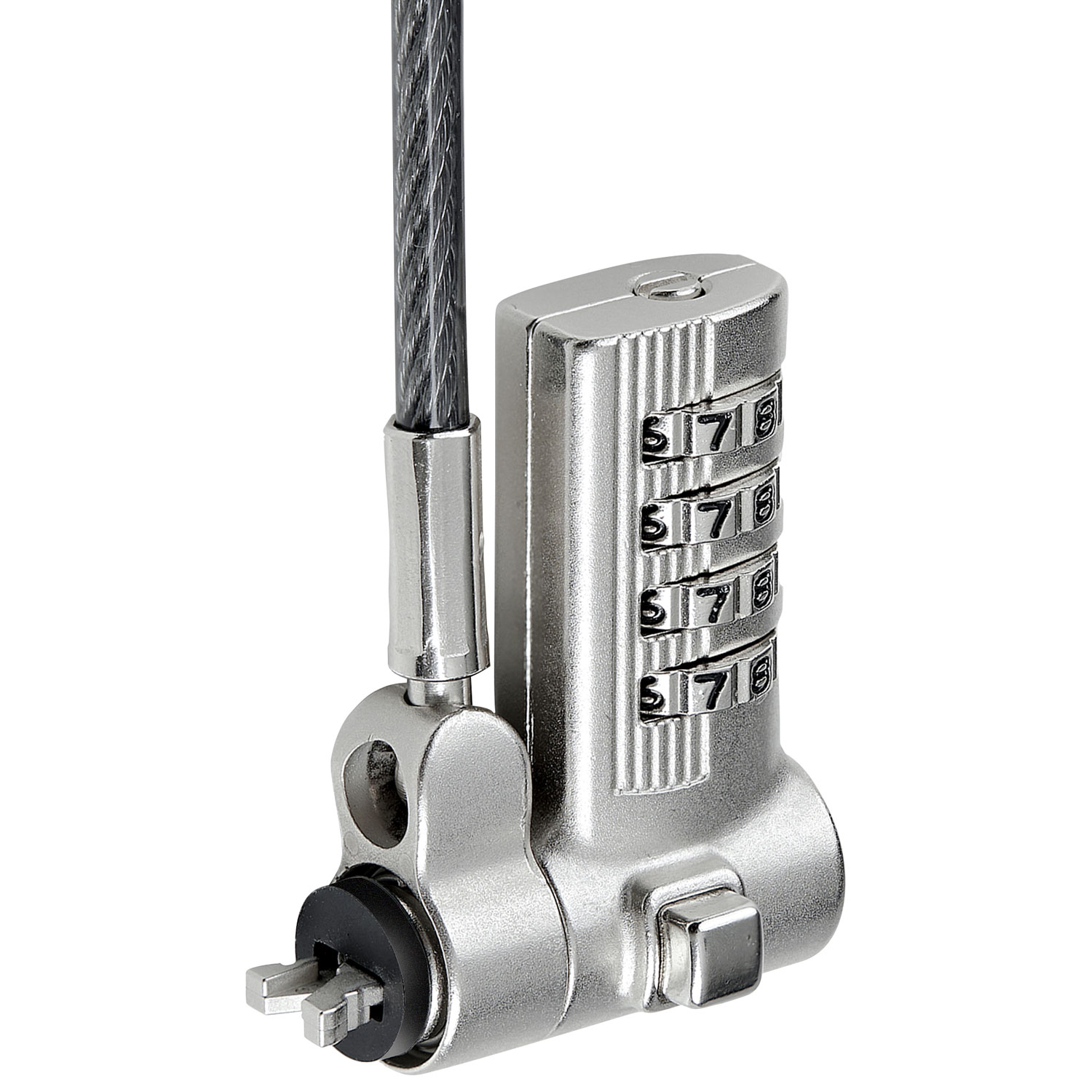 StarTech 2m Universal Laptop Combination Cable Lock (UNIVC4D-LAPTOP-LOCK) - Silver/Black