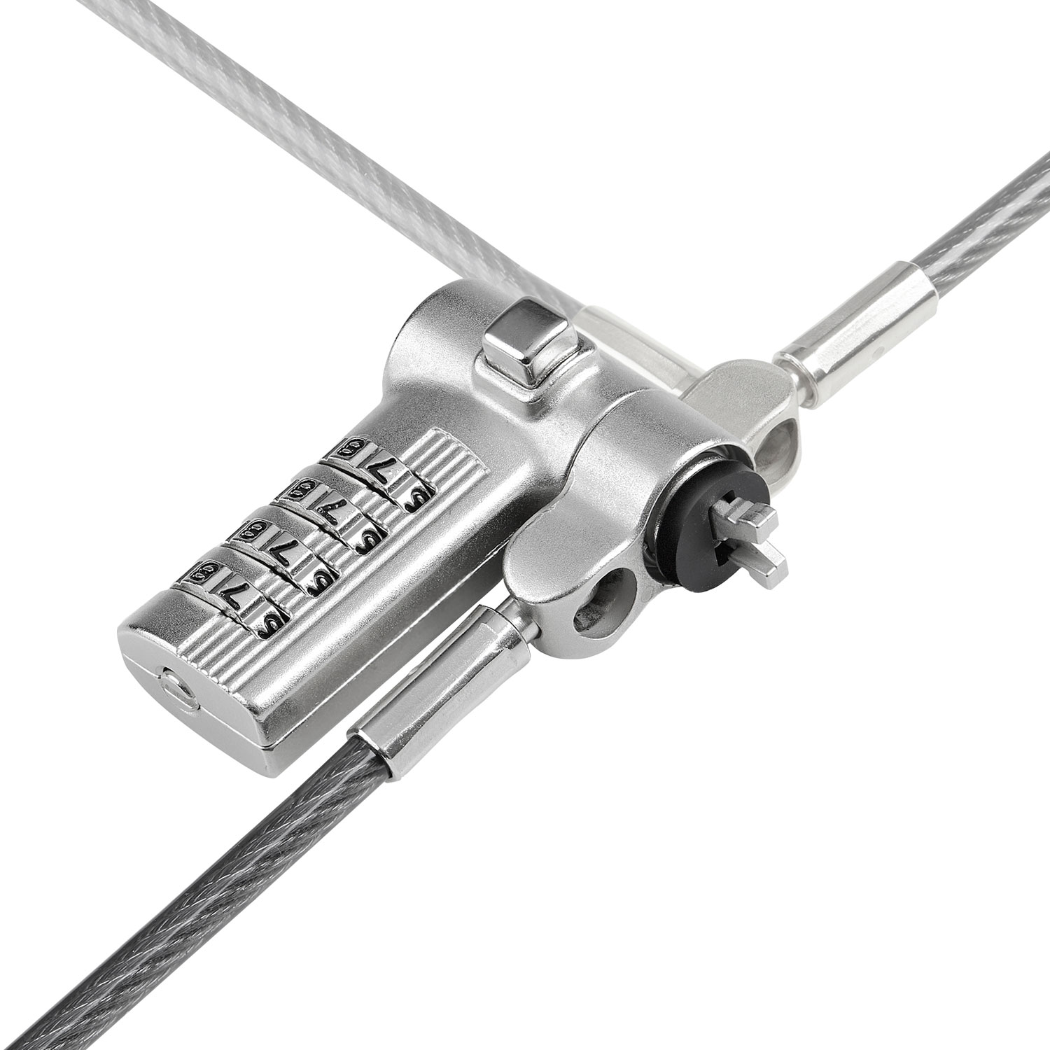 StarTech 2m Universal Laptop Combination Cable Lock (UNIVC4D-LAPTOP-LOCK) - Silver/Black