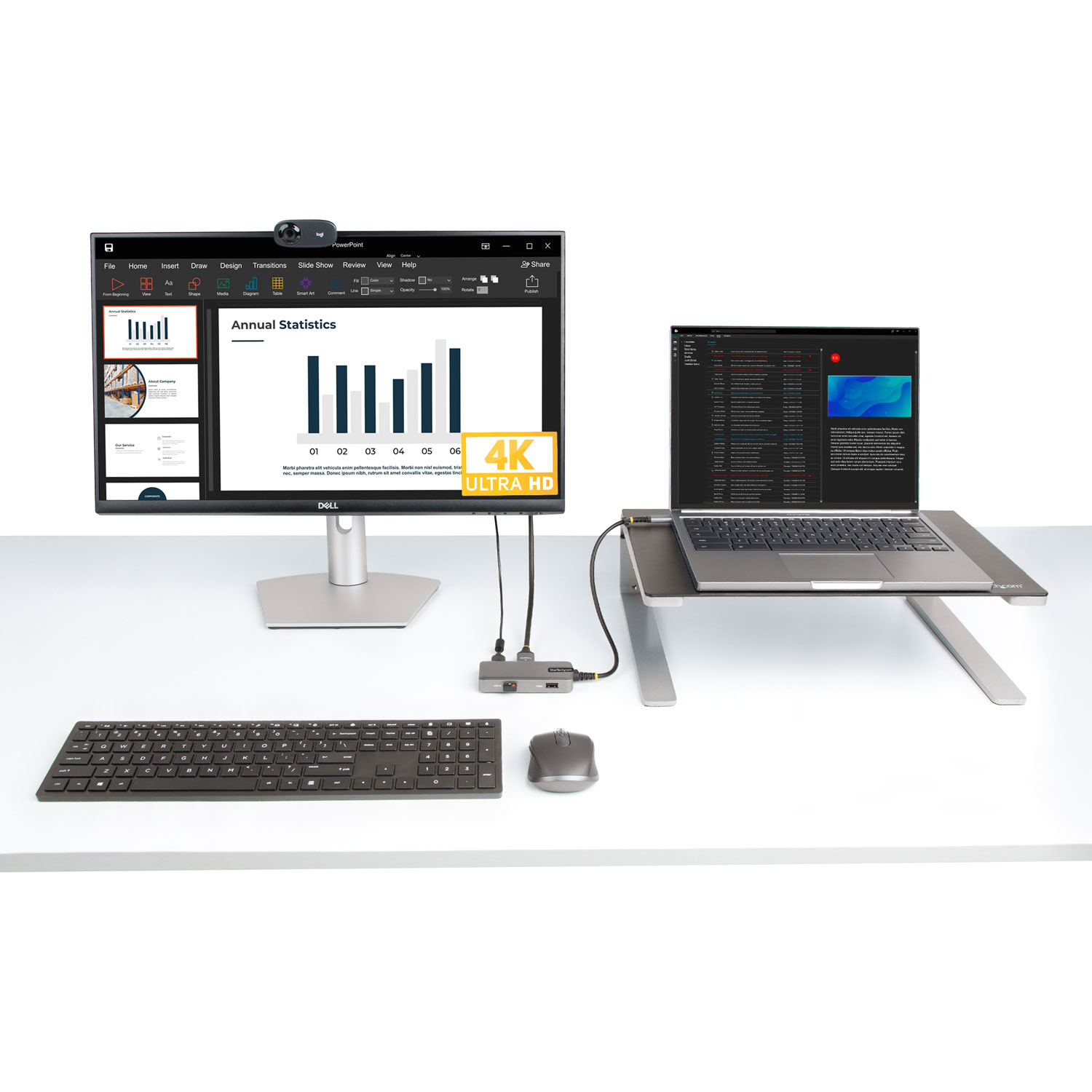 StarTech Portable 4K USB-C Multiport Travel Adapter - Space Grey