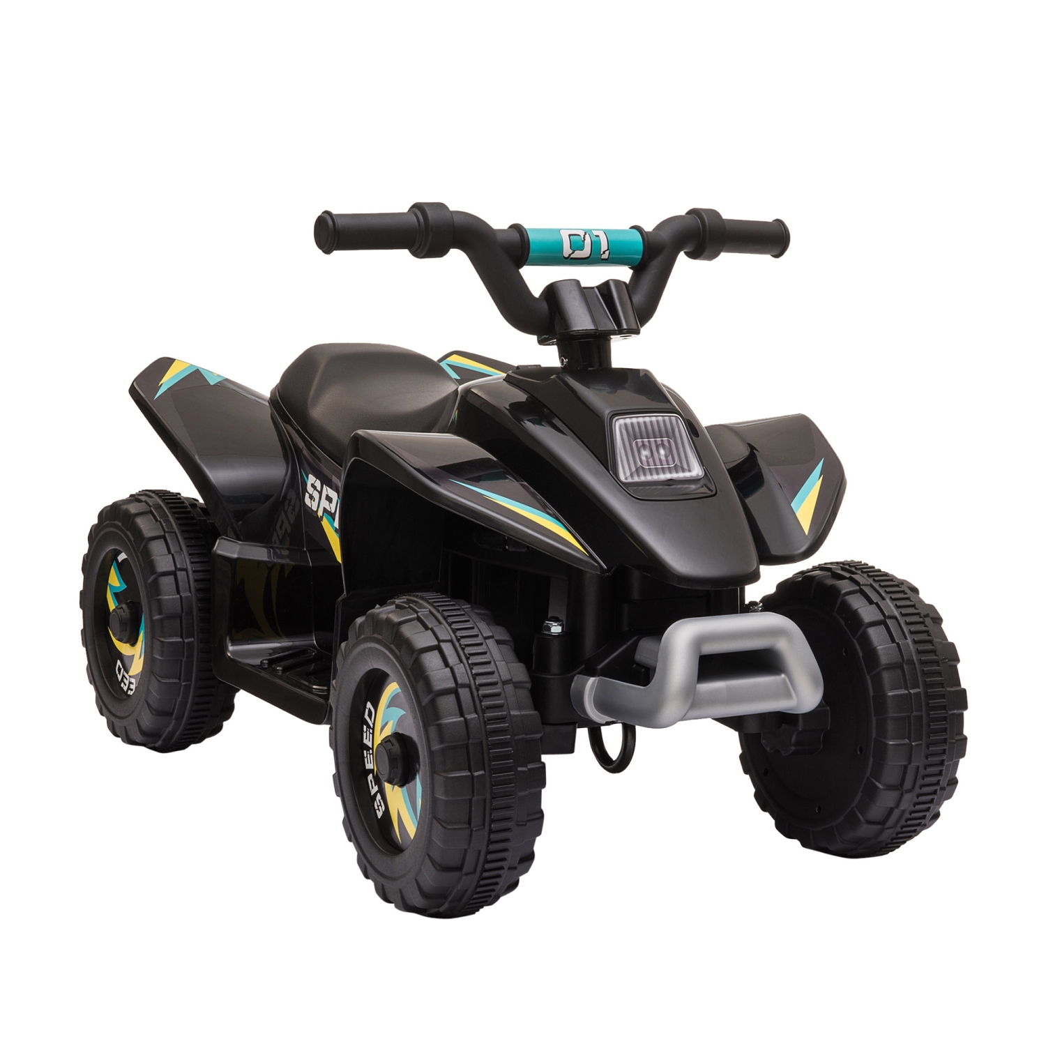 Aosom – VTT pour enfants, voiture électrique à piles 6&nbsp;V pour enfants, quatre-roues pour tout-petits, 4 roues avec marche avant, interrupteur