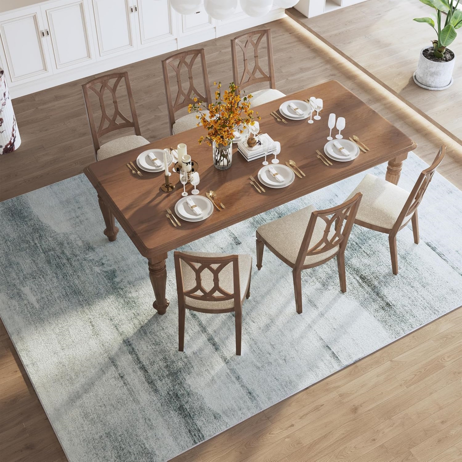 Modern Abstract Area Rug - 8' x 10' Area Rug Carpet, Non-Slip Non-Shedding Washable Rugs for Living Room and Bedroom, Grey