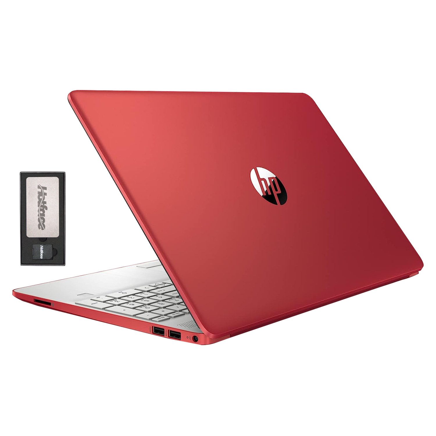 HP 15 15.6'' HD Laptop, Intel Pentium Silver N5030, 512GB PCIe SSD, 16GB RAM, Intel UHD Graphics, HD Camera, Fast Charge, 1 Year Office 365, Win 11S, Red, 128GB Docking Station Set