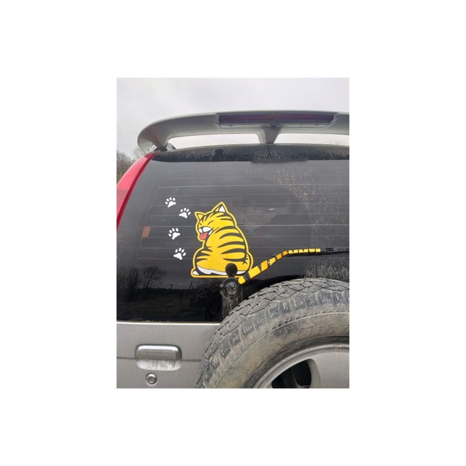 Realistic 3D Car Wiper Blade Decoration, Cat Picture