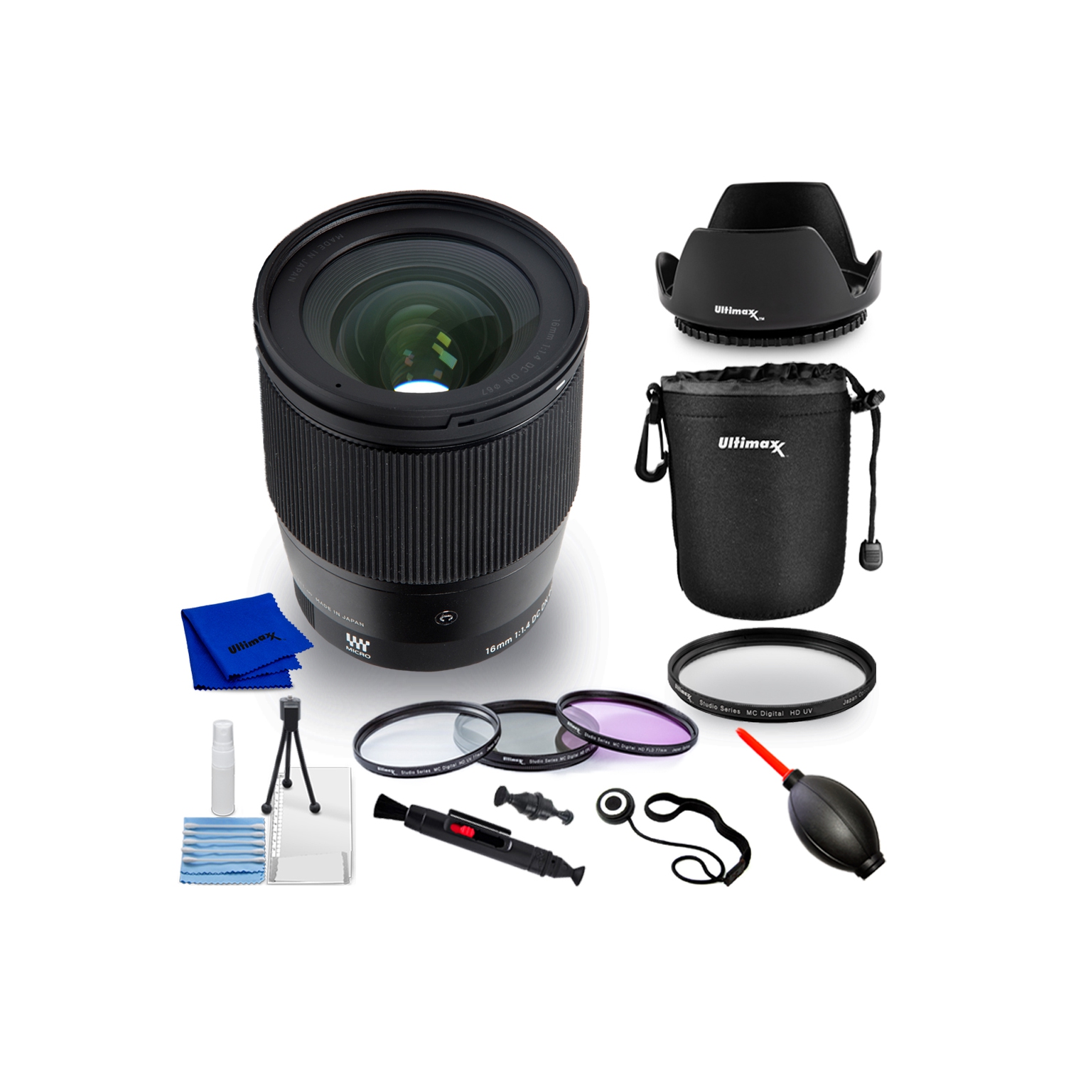 Sigma 16mm f/1.4 DC DN Contemporary Lens for Micro Four Thirds - 10PC Bundle