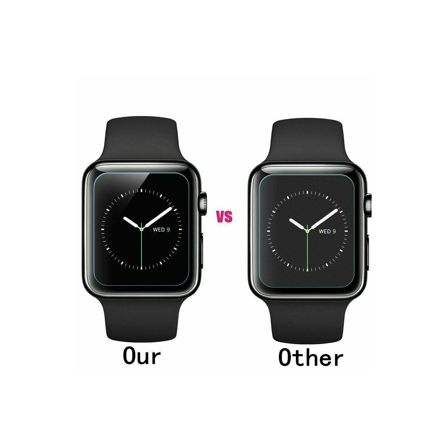 Screen temper glass protector ,Screen Guard for Smartwatch 38mm Smartwatch Screenguard, Edge to Edge Tempered Glass Screen Protector for Smartwatch