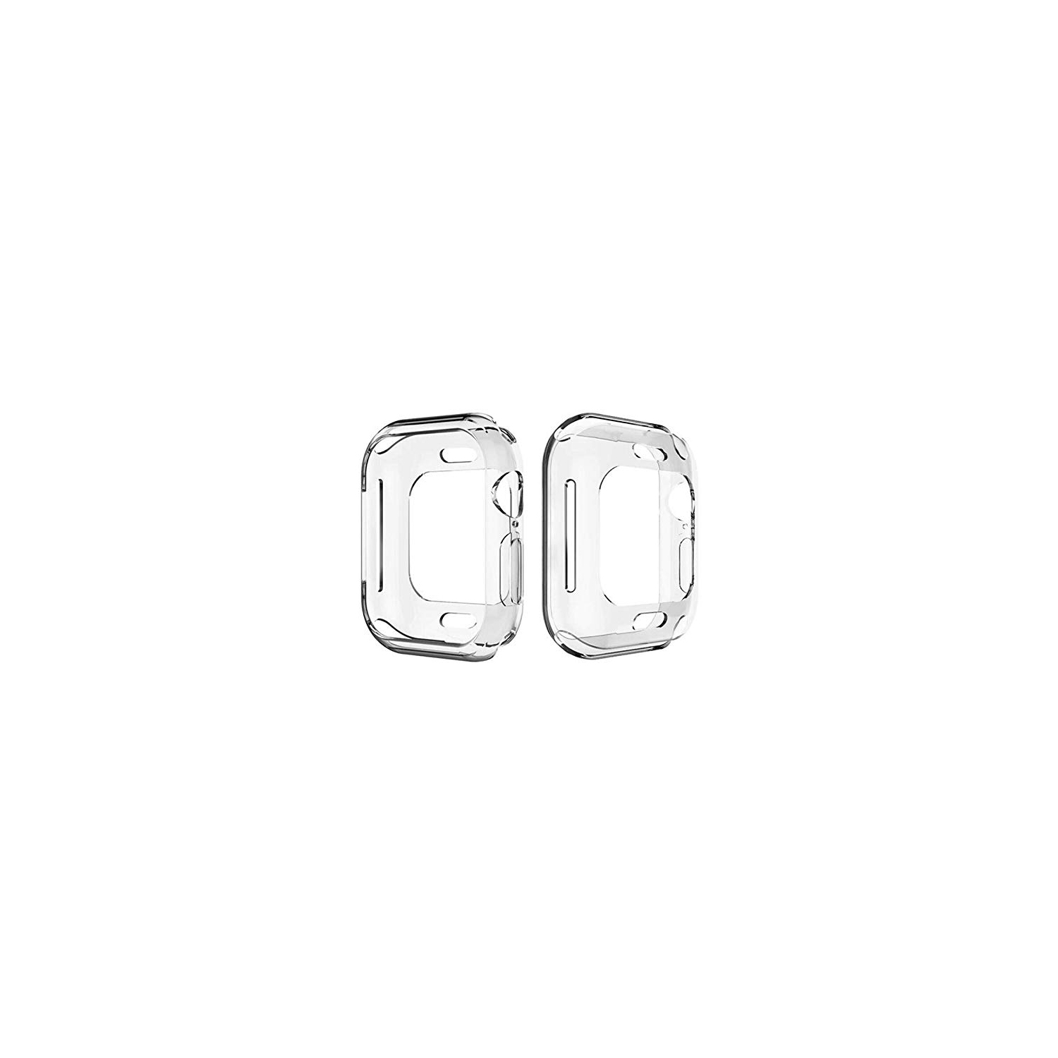 Watch Series 1 2 3 Case 38mm/42mm Smart Watch Cover-42mm soft HD High Sensitivity Screen Protector with TPU All Around Anti-Fall Bumper Protective