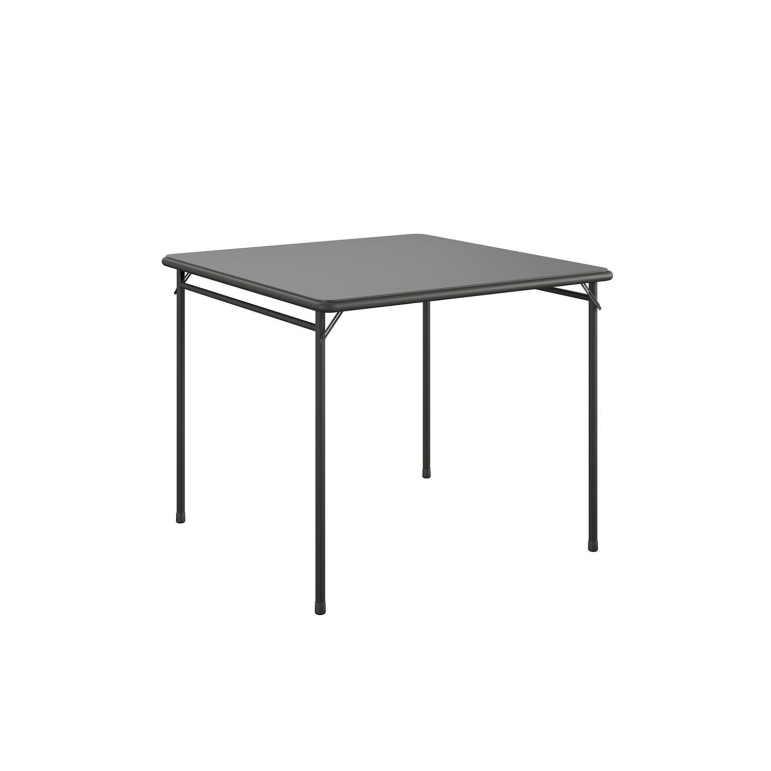 Table pliante carrée en vinyle de Cosco, noir