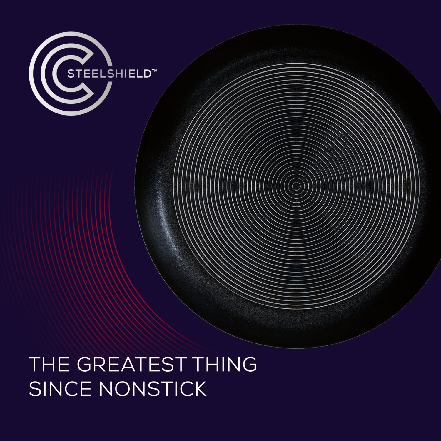 Circulon Clad Stainless Steel Frying Pan with Hybrid SteelShield and Nonstick Technology, 32cm Silver