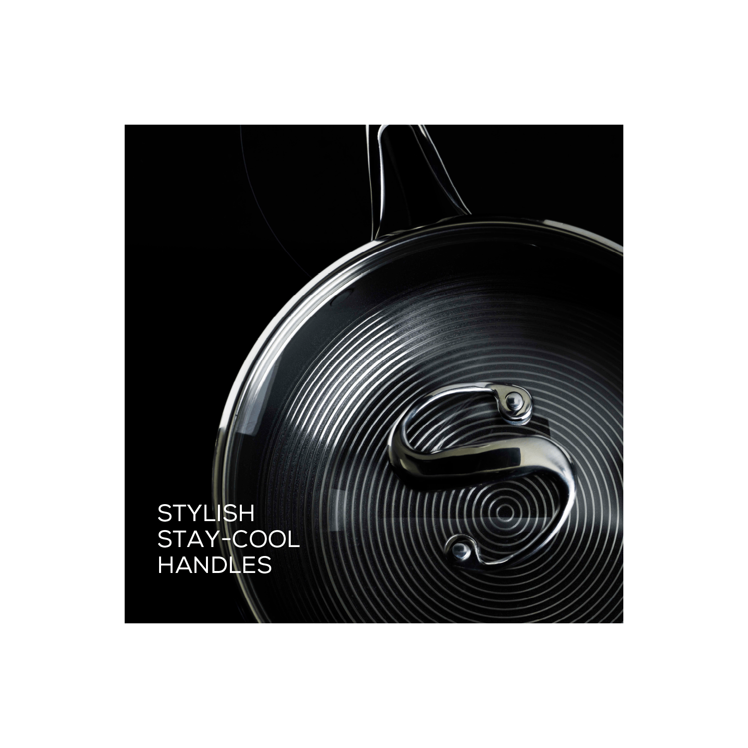 Circulon Clad Stainless Steel Chef Pan and Utensil Set with Hybrid SteelShield™ and Nonstick Technology, 3-Piece, Si..