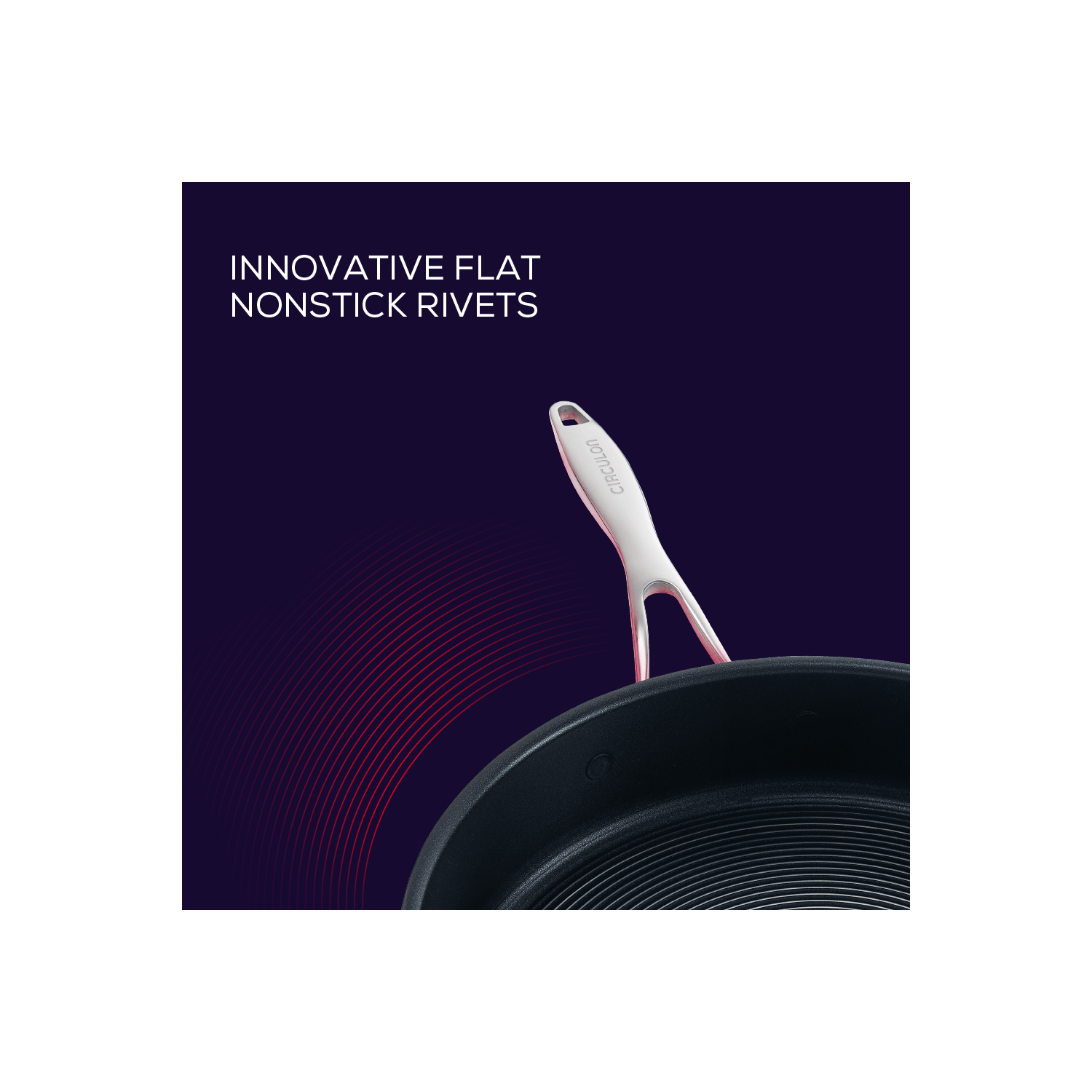 Circulon – poêle à frire en acier inoxydable Clad avec écran hybride SteelShield et technologie antiadhésive, 10 po, argenté