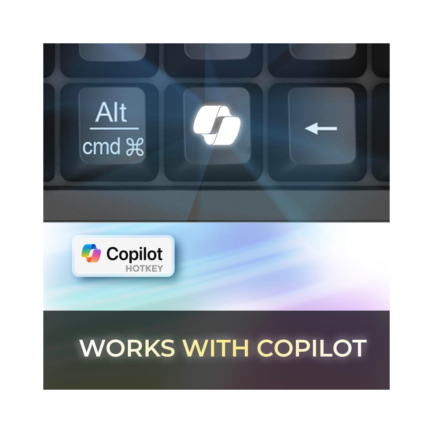 Multi OS 2X Large Print Mechanical Mini keyboard with CoPilot key