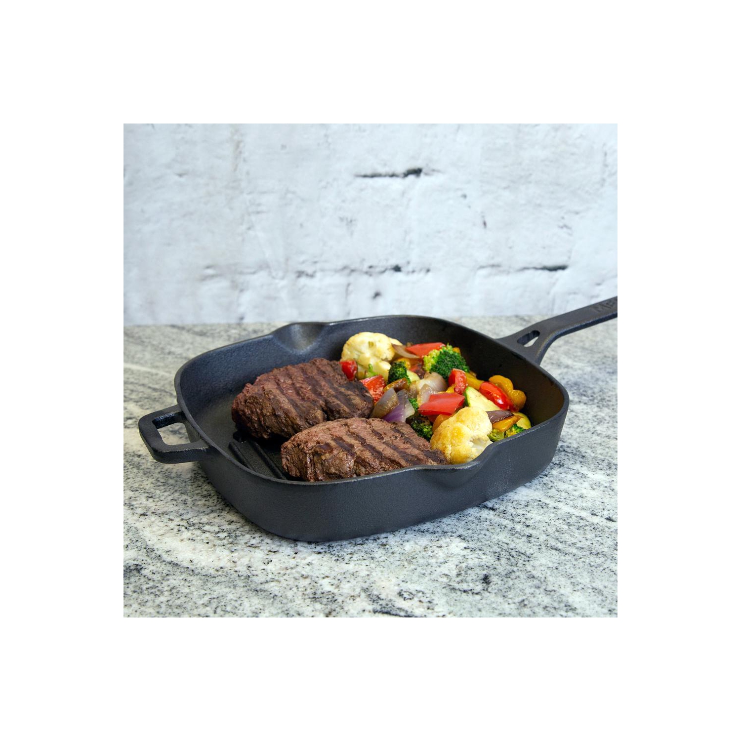 Meyer Cast Iron 25cm Grill Pan