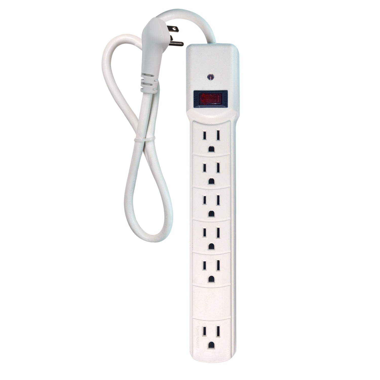 Xtricity – barre d’alimentation à 6 prises avec parasurtenseur, cordon de 4 pi, blanc