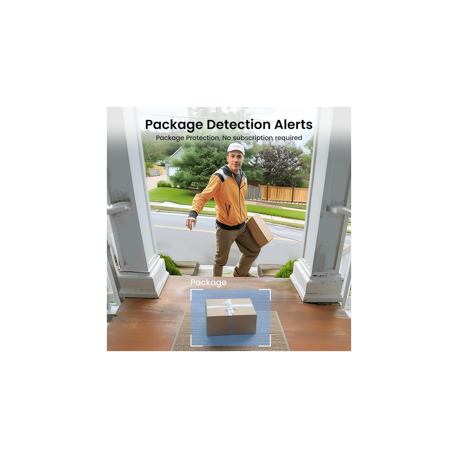 Aosu V8E 4MP Battery-Powered Ultra HD 2.4G Wi-Fi Smart Doorbell Camera and Chime with AI Motion Detection