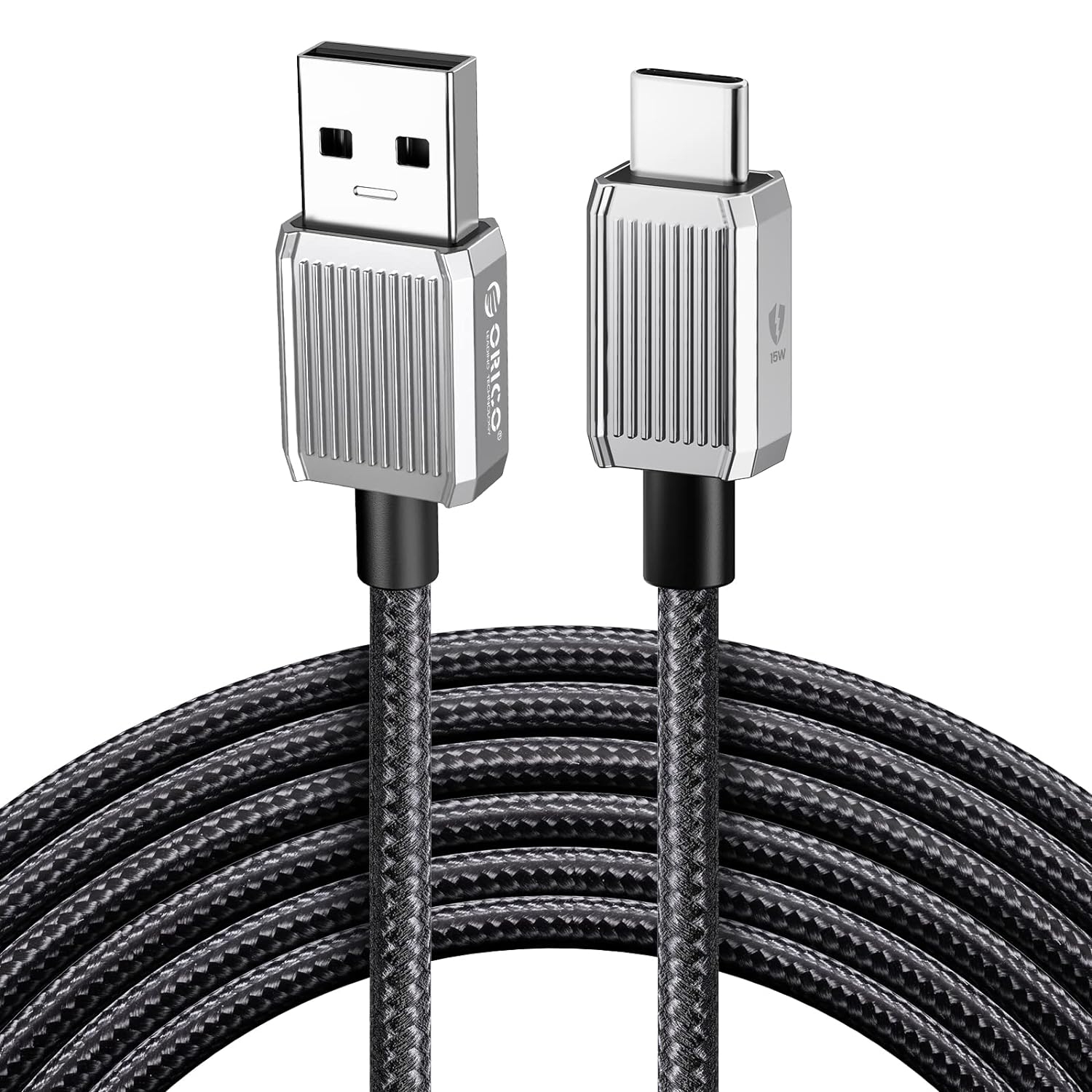 USB A to USB C Cable – [3A Fast Charging, Nylon Braided Type C, Compatible with iPhone]