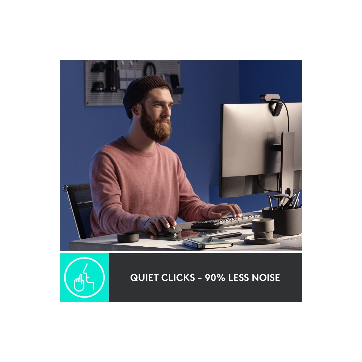 Boîte ouverte - Souris laser sans fil MX Master 3S 910-006558 de Logitech - Gris pâle