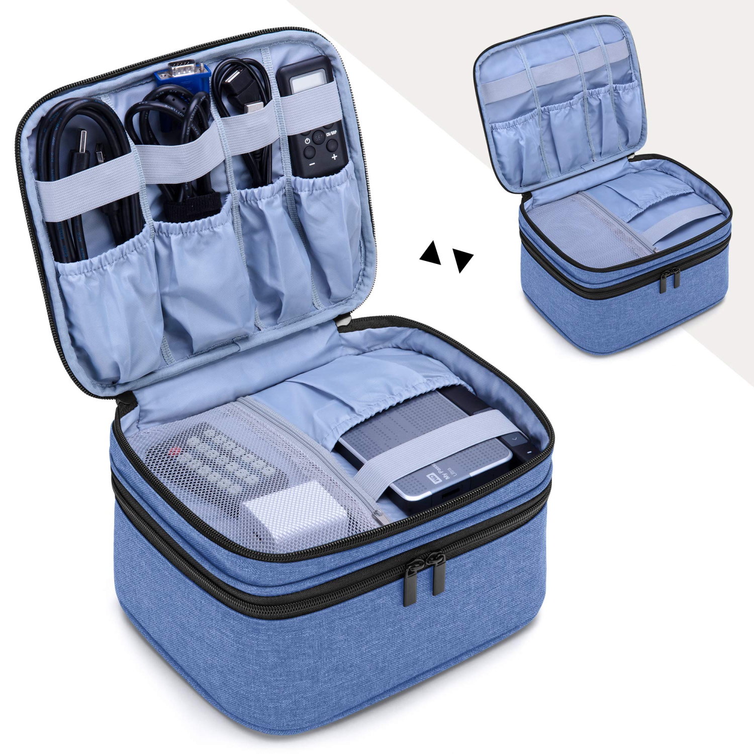 Sac de transport pour mini projecteur, étui portatif pour projecteur et accessoires, sac de rangement compatible avec Abox T22, bleu
