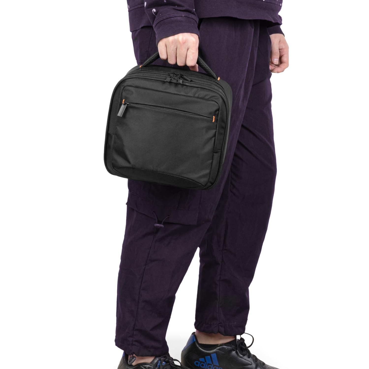 Étui de projecteur à deux couches avec séparateur amovible, mini sac de transport pour projecteur compatible avec mini projecteur QKK, Halo XGIMI,