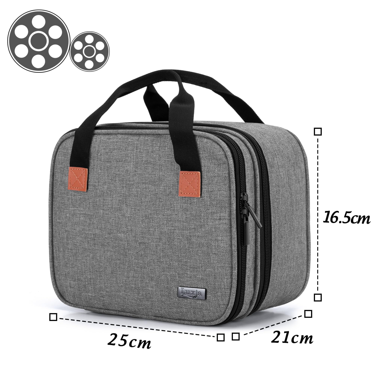 Sac de transport pour mini projecteur, étui portatif pour projecteur et accessoires, sac de rangement compatible avec Abox T22, gris