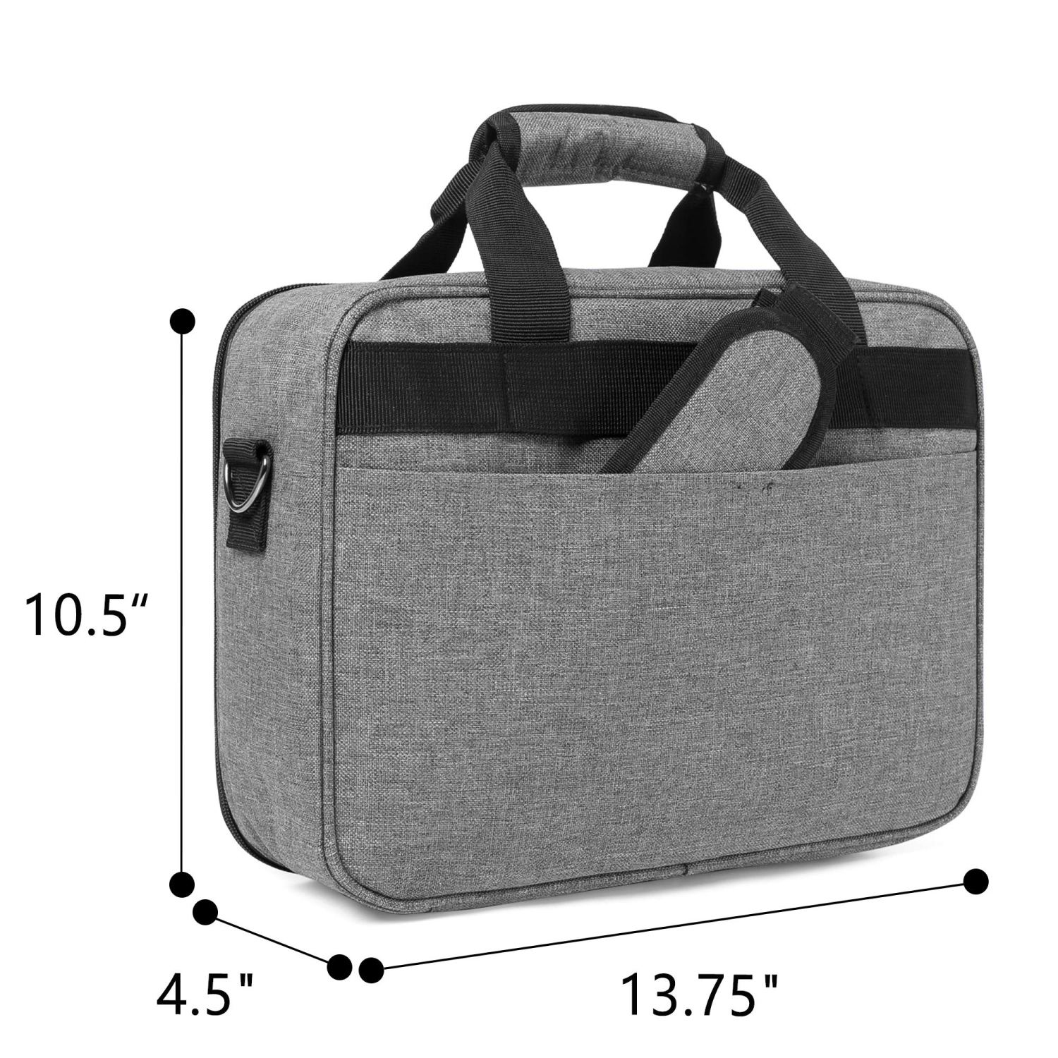 Étui pour projecteur, sac pour projecteur avec pochettes de rangement pour accessoires, gris