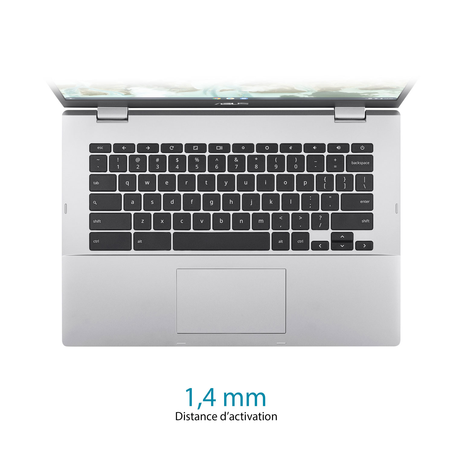 ASUS CX 1400 14" Chromebook - Transparent Silver