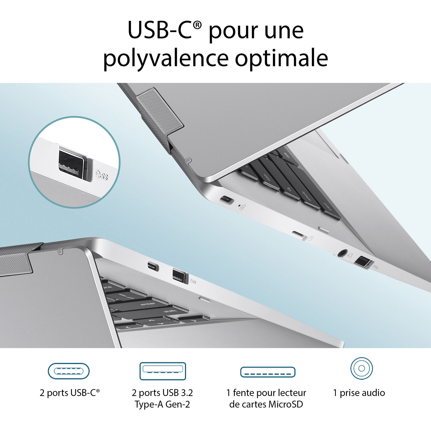 ASUS CX 1400 14" Chromebook - Transparent Silver