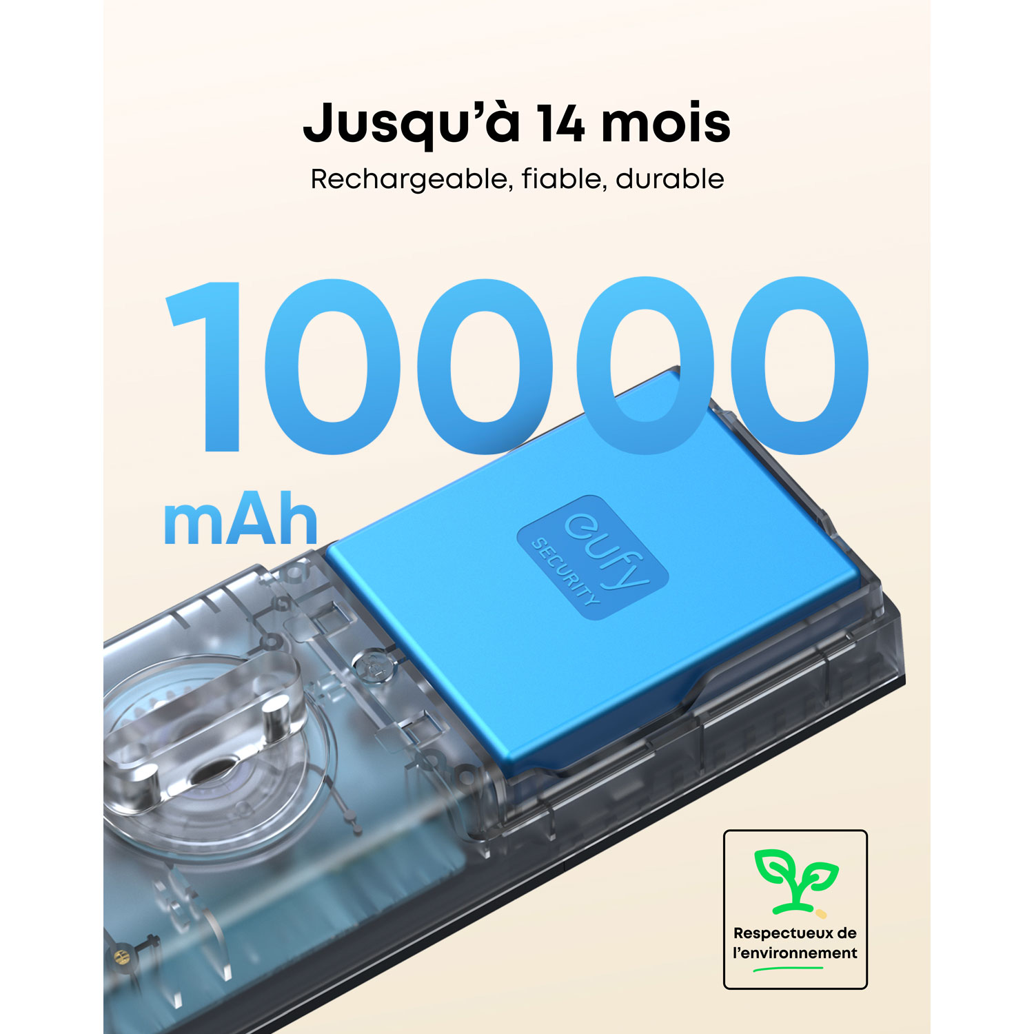 Serrure intelligente Bluetooth/Wi-Fi à ouverture par empreintes digitales sans clé E31 avec clavier et clé d'eufy Security - Noir