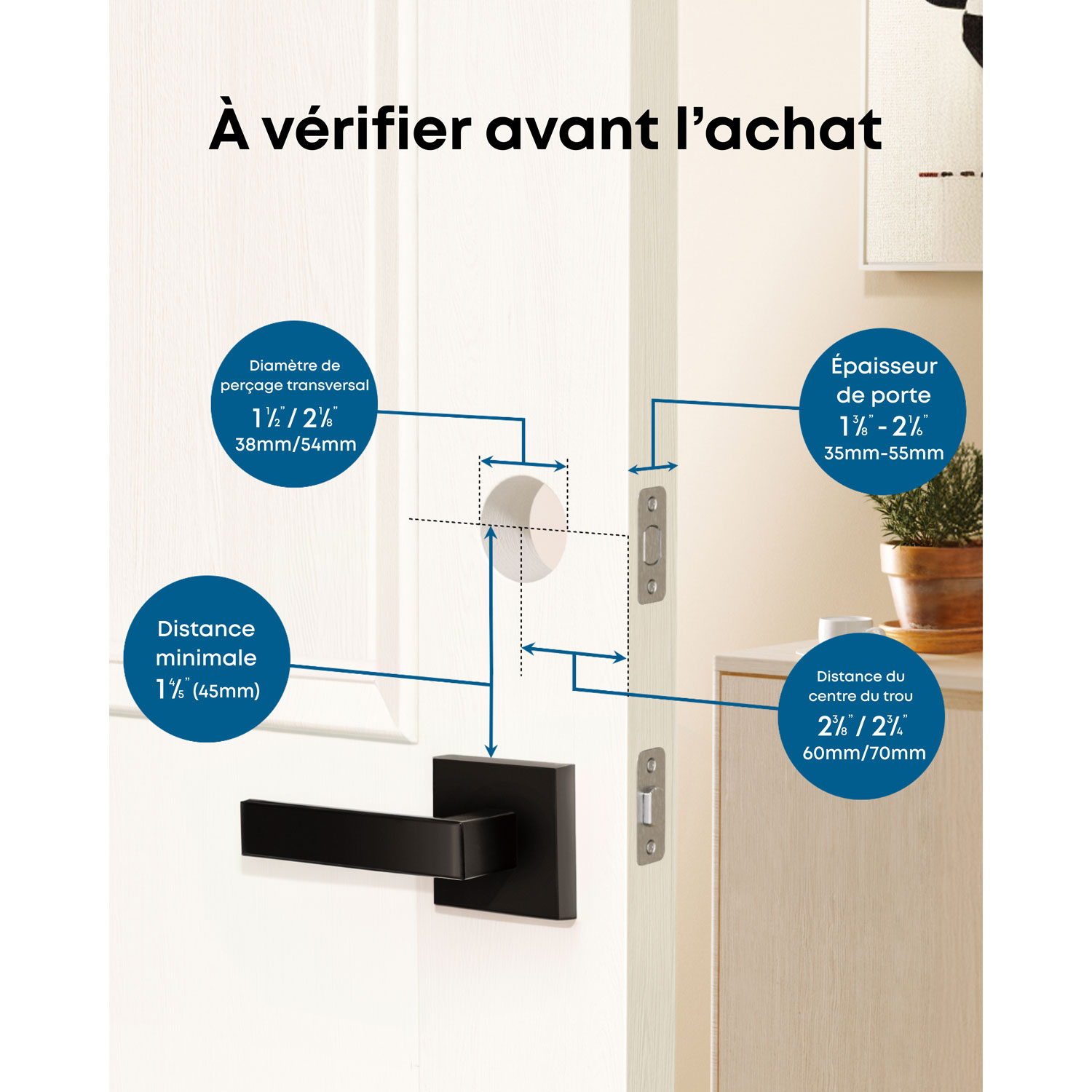 Serrure intelligente Bluetooth/Wi-Fi à ouverture par empreintes digitales sans clé E31 avec clavier et clé d'eufy Security - Noir