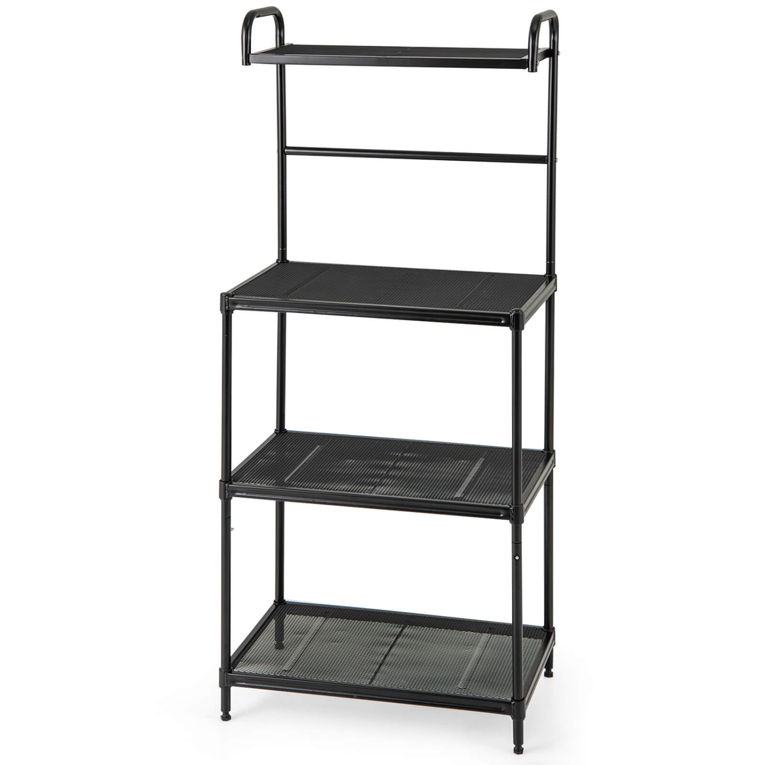 Costway 4-Tier Baker's Rack Microwave Oven Rack Shelves Kitchen Storage Organizer