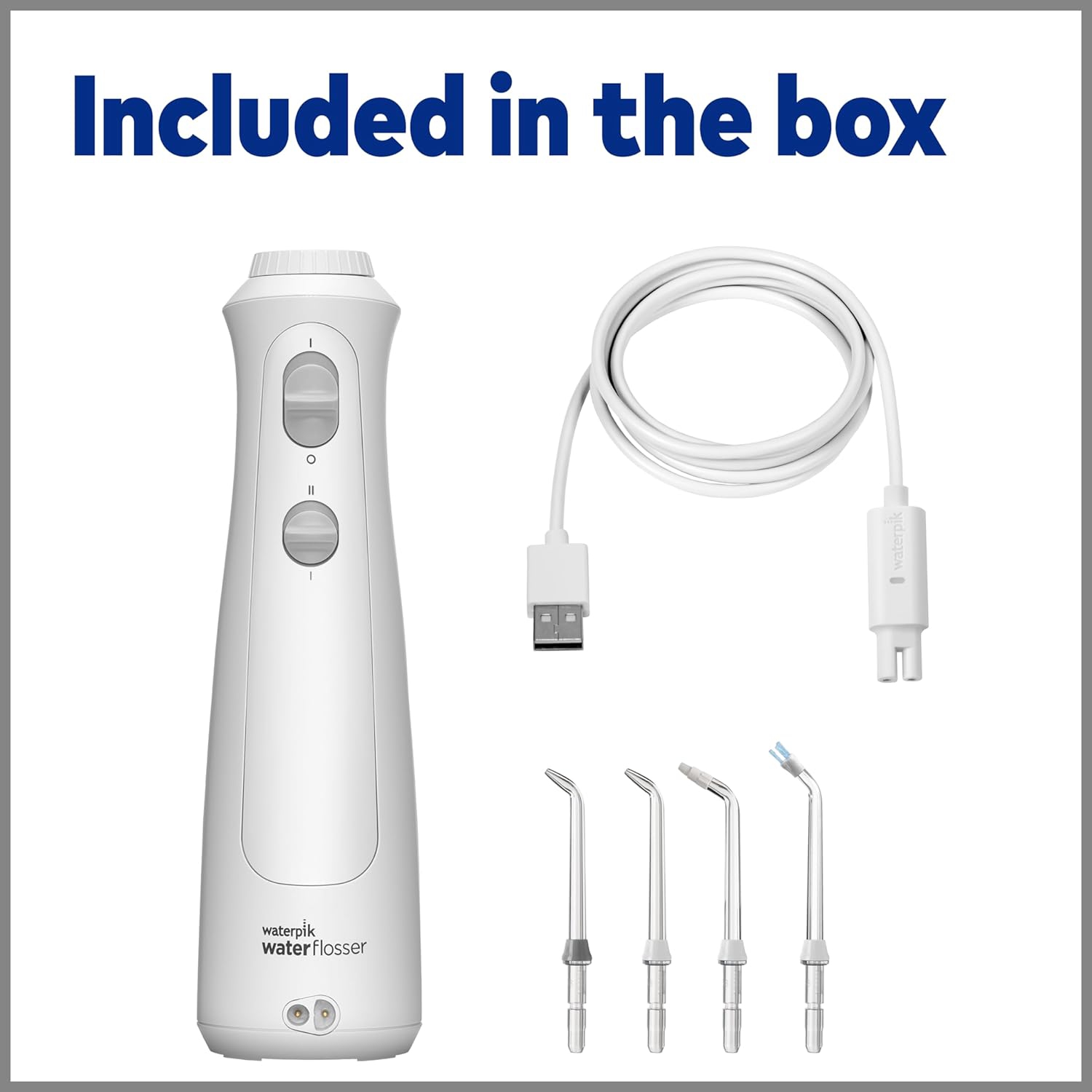 Waterpik Waterflosser sans fil Pearl avec 4 conseils pour nettoyer les dents, les gencives, les renforts, les soins dentaires