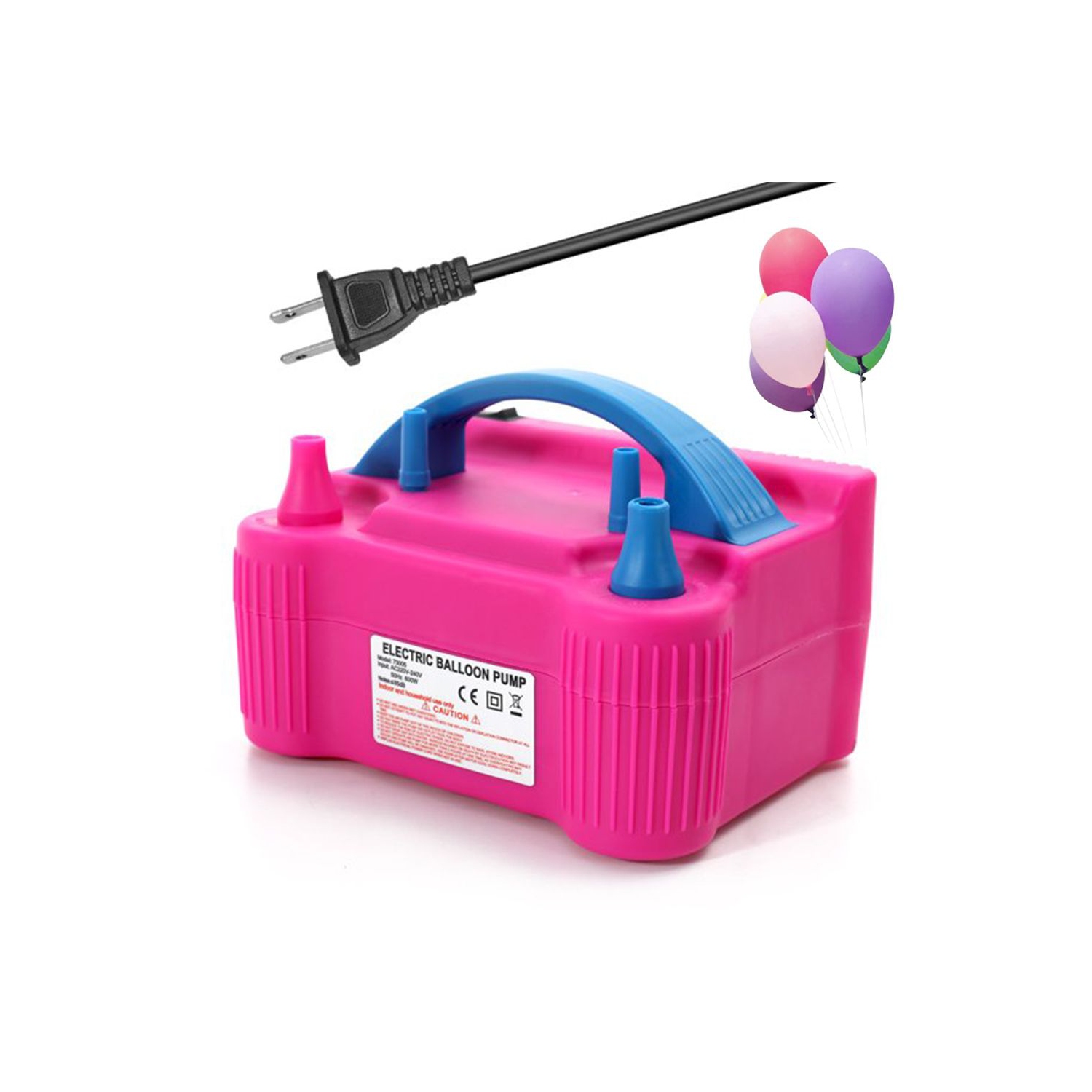 Electric High Power Two Nozzle Air Blower Balloon Inflator Pump Fast Portable Tool
